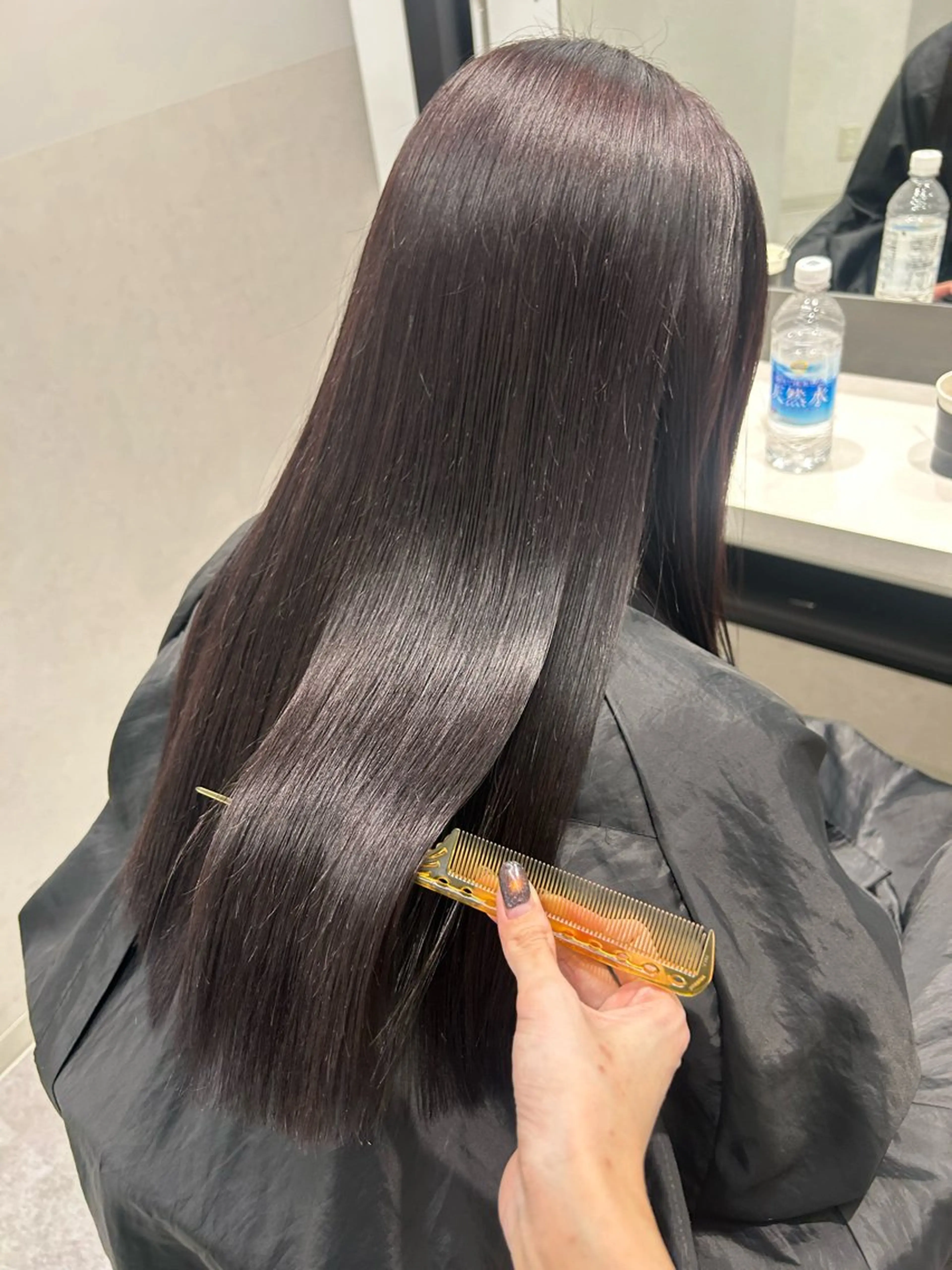 ロング カラー 縮毛矯正 トリートメント 🤍垢抜け♡透明感 カラーmoeka🤍のヘアスタイル