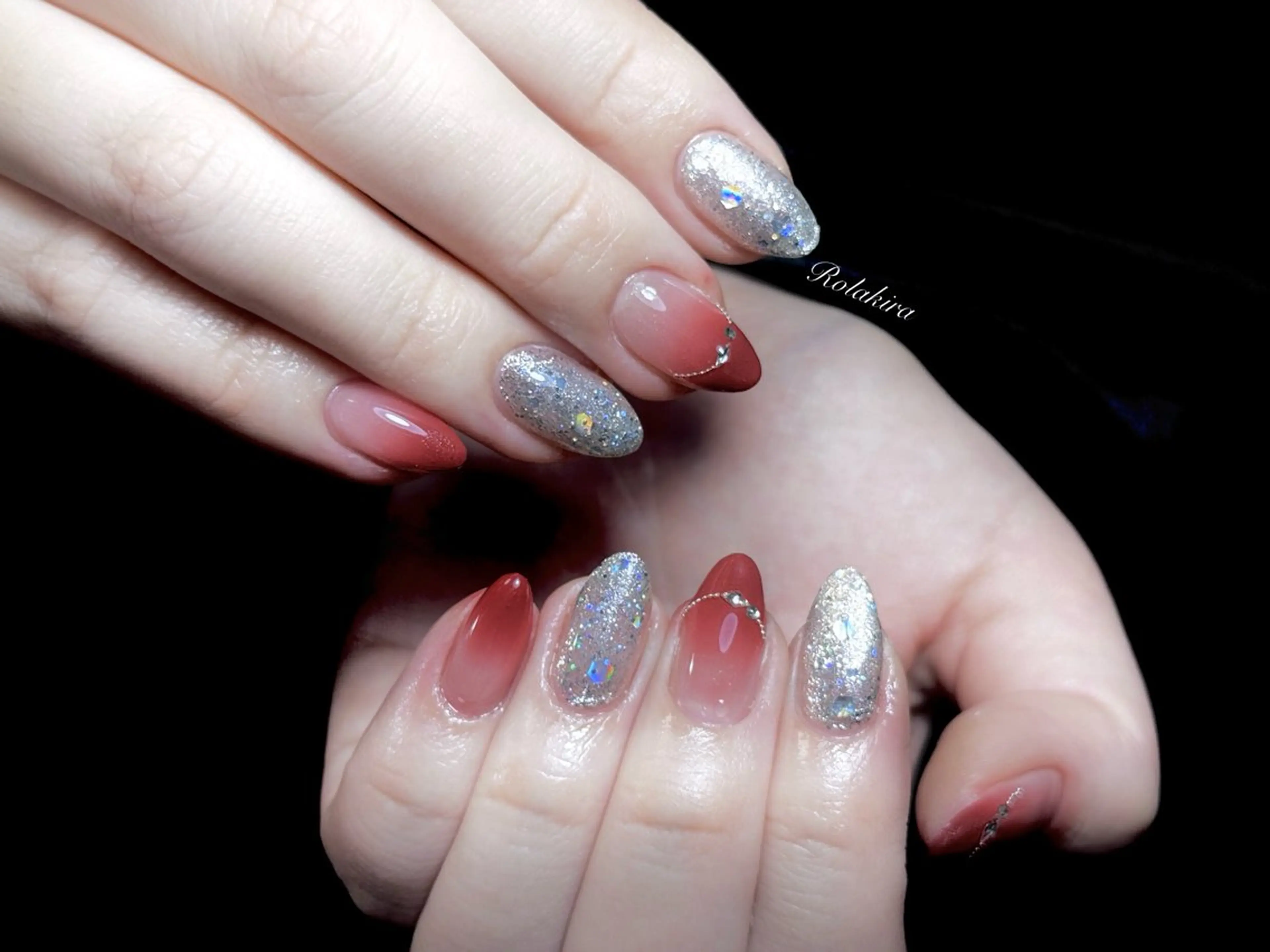 ネイル チークネイル 長さ出し フレンチネイル ジェルネイル 韓国ネイル ハンドネイル Rola kira 麗のネイルデザイン