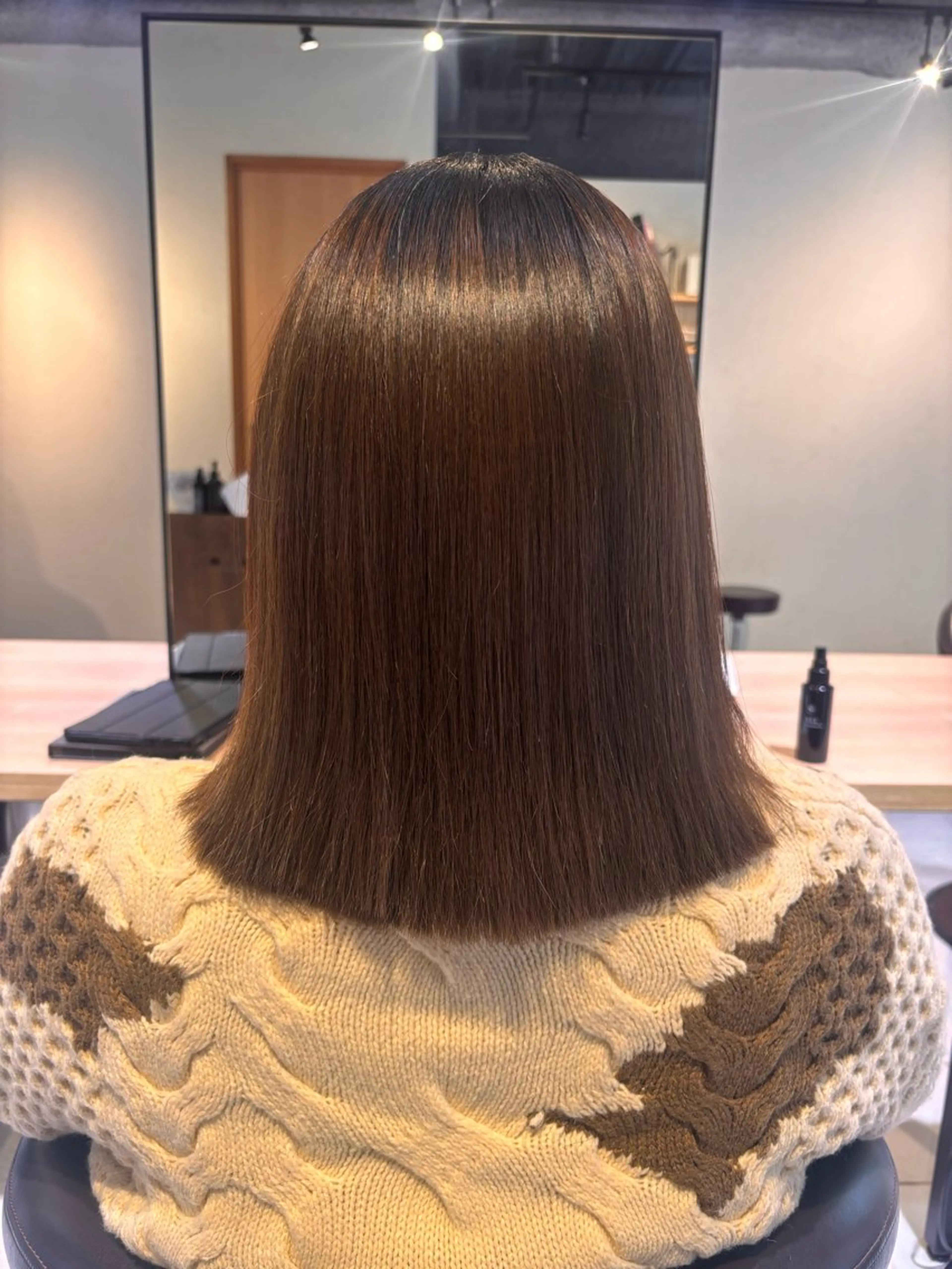 ミディアム 髪質改善 カット 縮毛矯正 トリートメント Racicu所属・尾形 百花のヘアスタイル