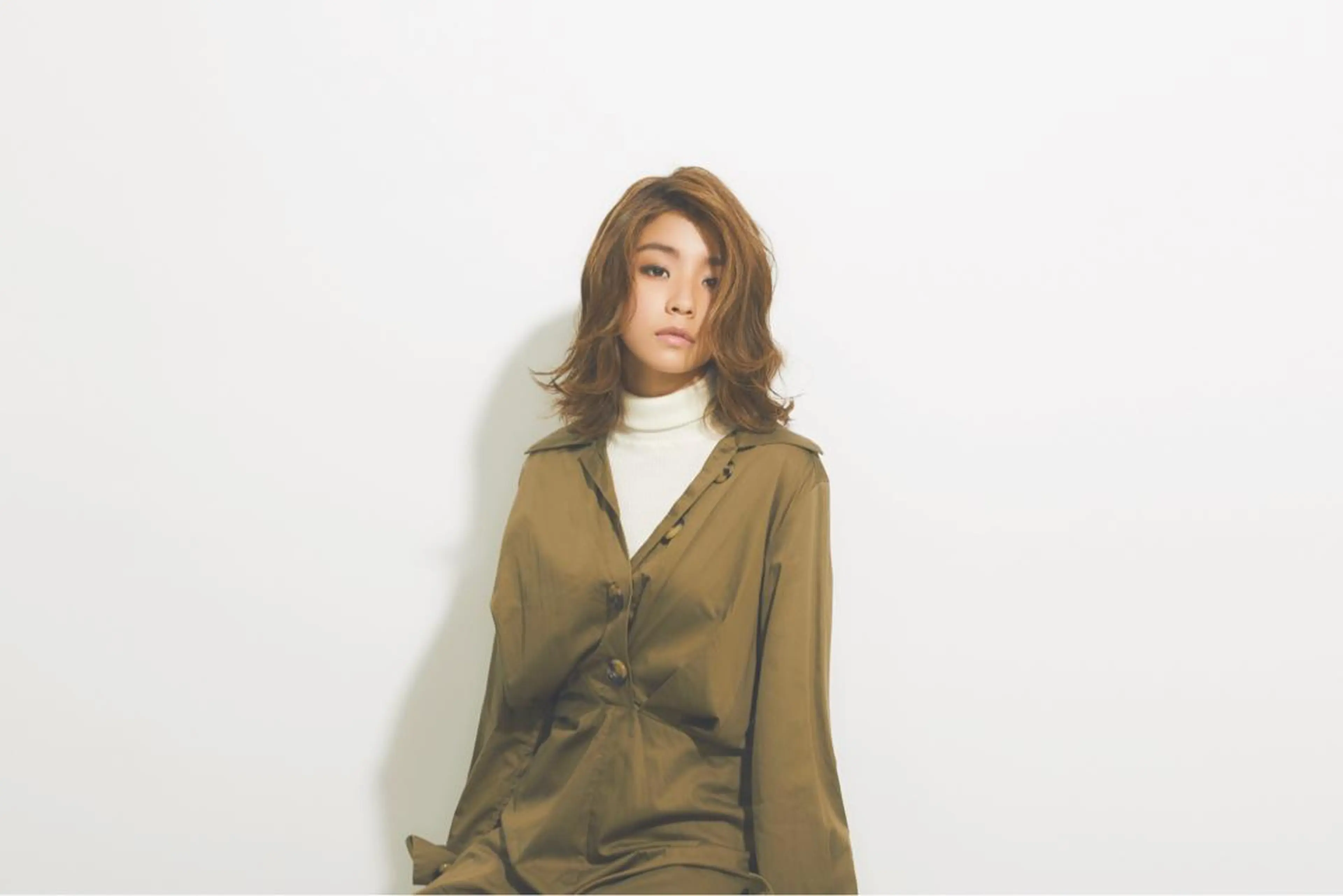 ミディアム カラー 大石 さやかのヘアスタイル