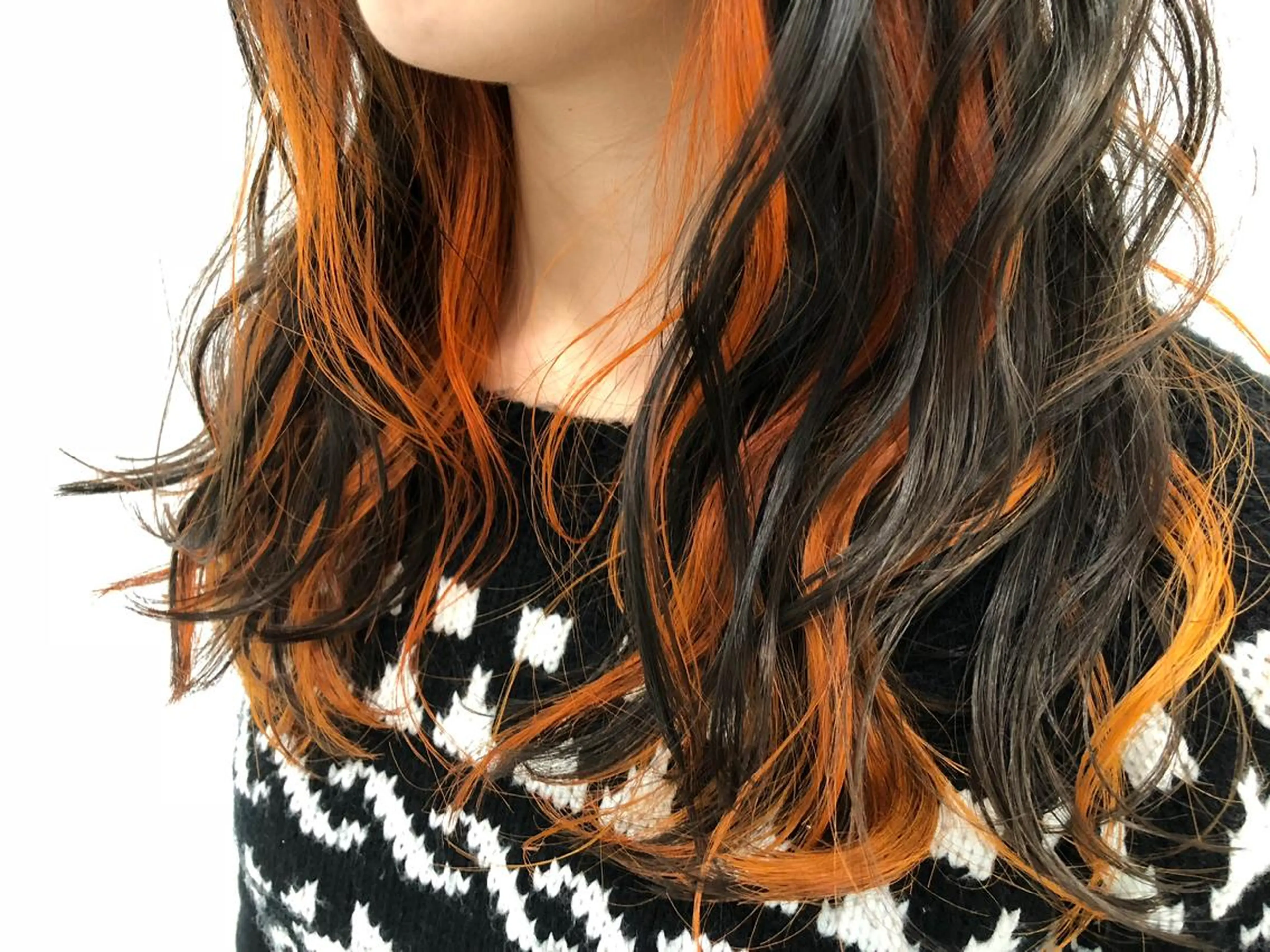 セミロング カラー インナーカラー ヘアカラー 岩崎 裕司のヘアスタイル