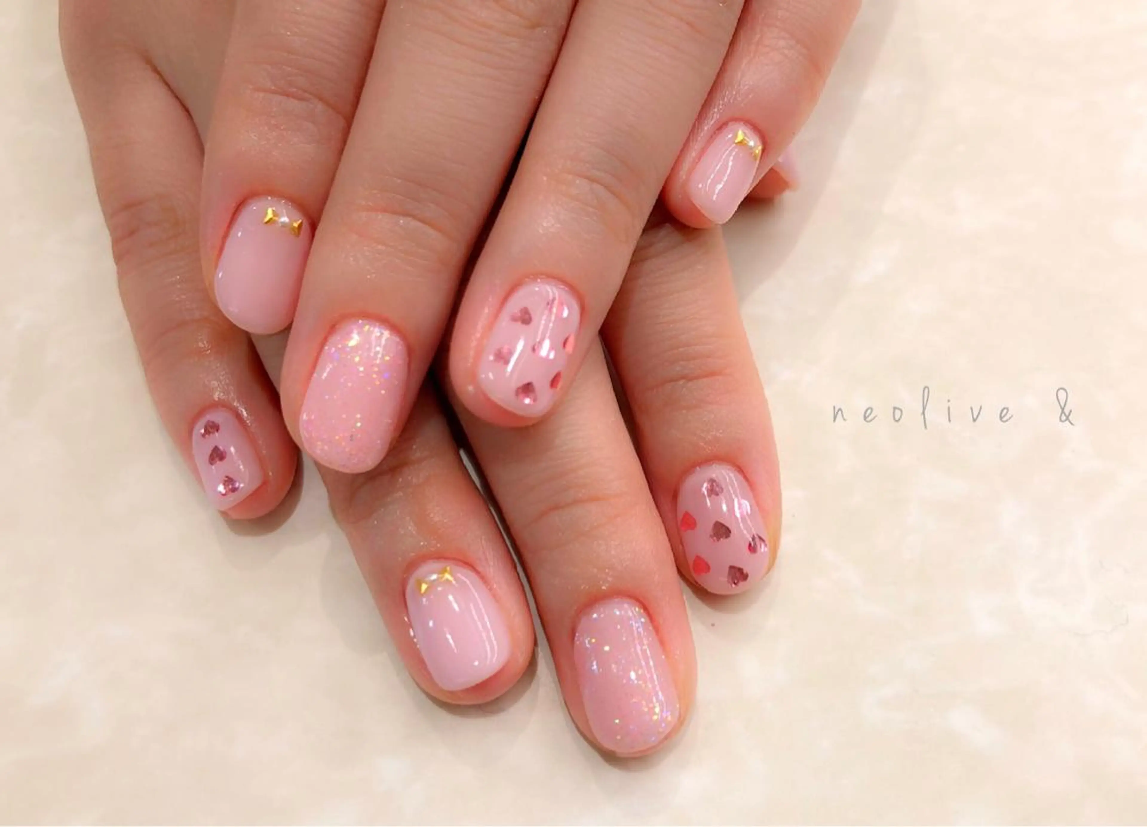 ネイル マツエク・マツパ リボン Yuriko Omi パラジェル/渋谷のネイルデザイン