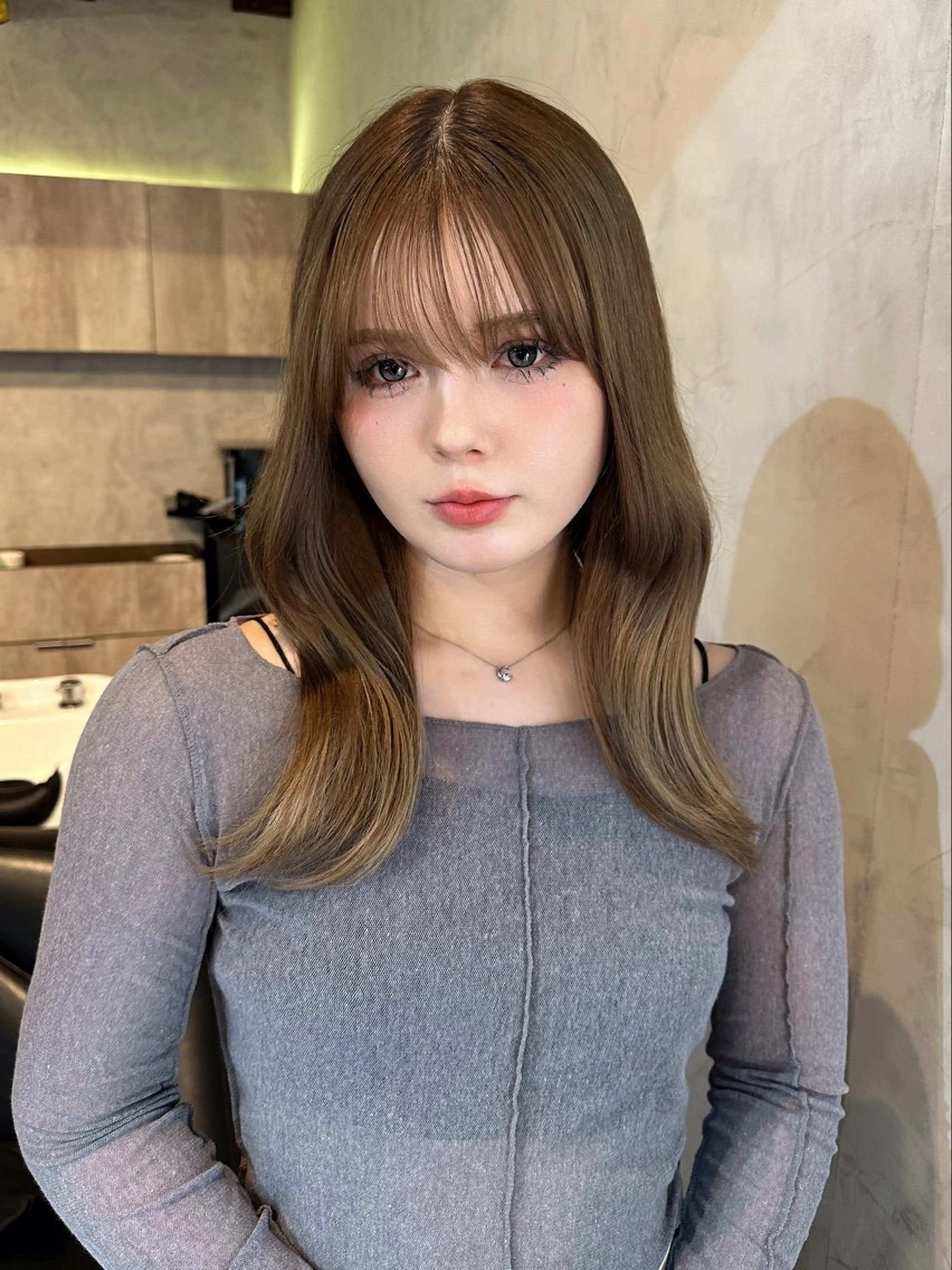 セミロング カラー muscali♡ 原宿.表参道のヘアスタイル