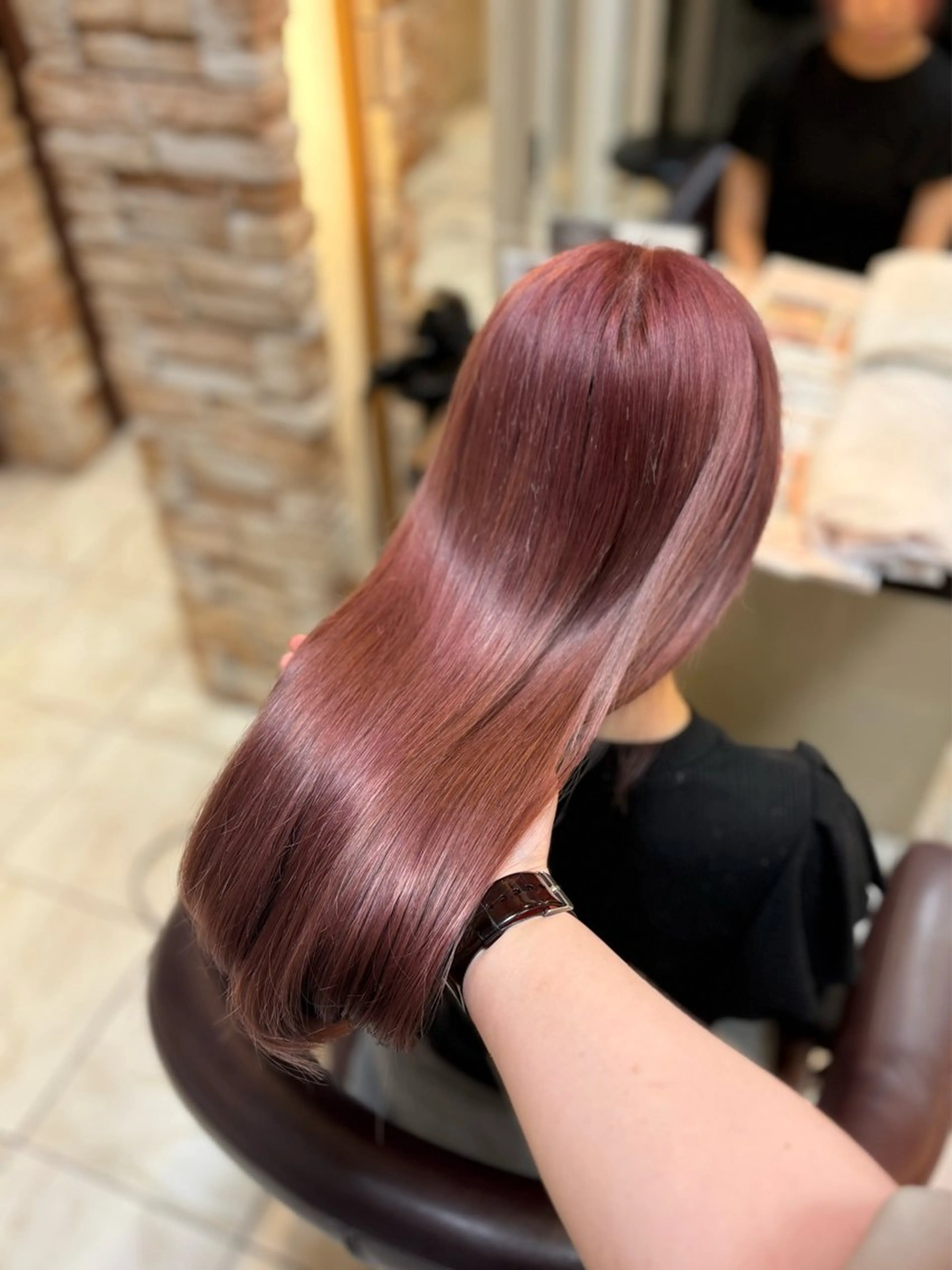 ロング ヘアカラー トリートメント 🎀透明感カラー 🐈ナズナのヘアスタイル