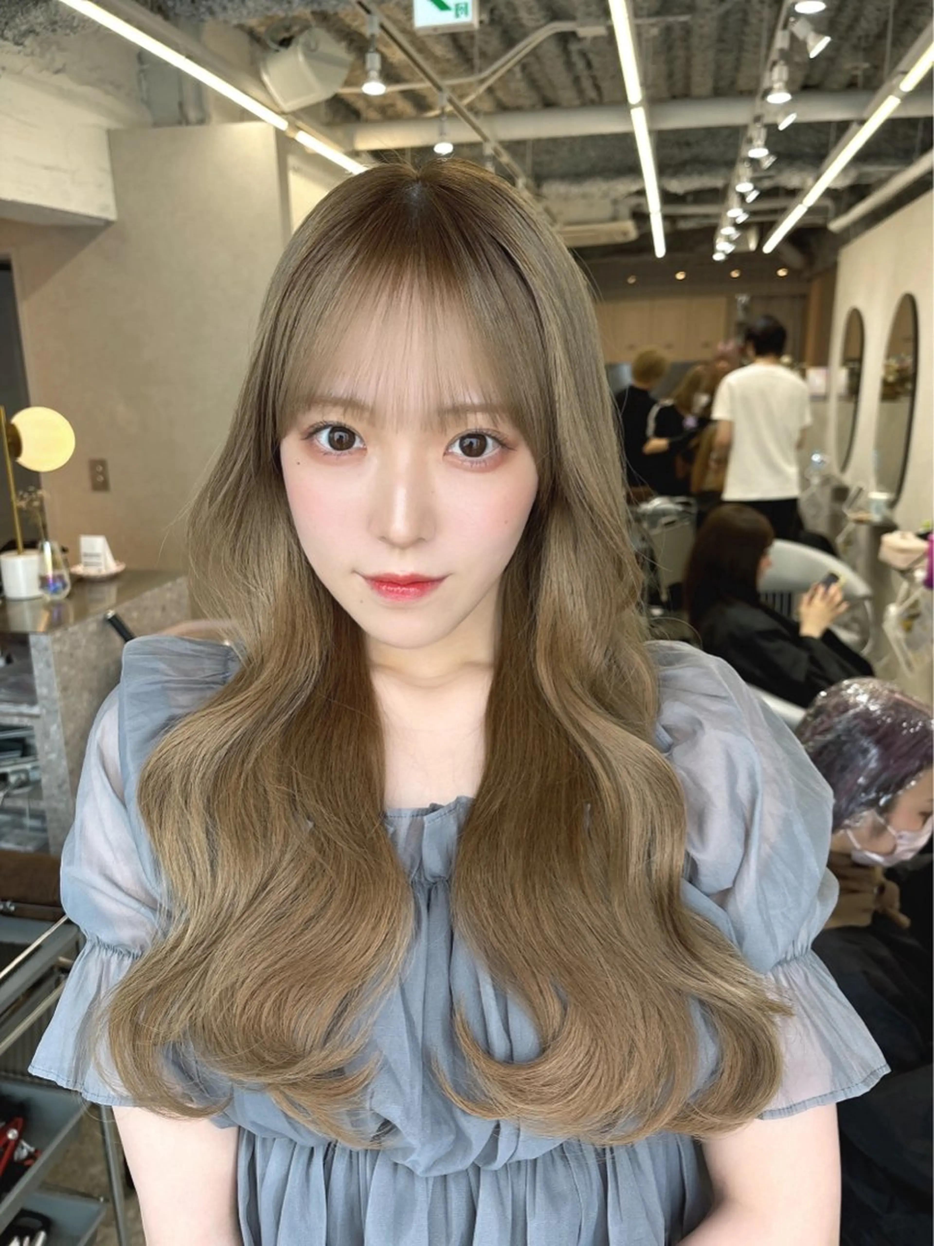 ロング カラー パーマ シールエクステ ブリーチ ダブルカラー イヤリングカラー インナーカラー 新宿/韓国風レイヤー エクステ/YUTOのヘアスタイル
