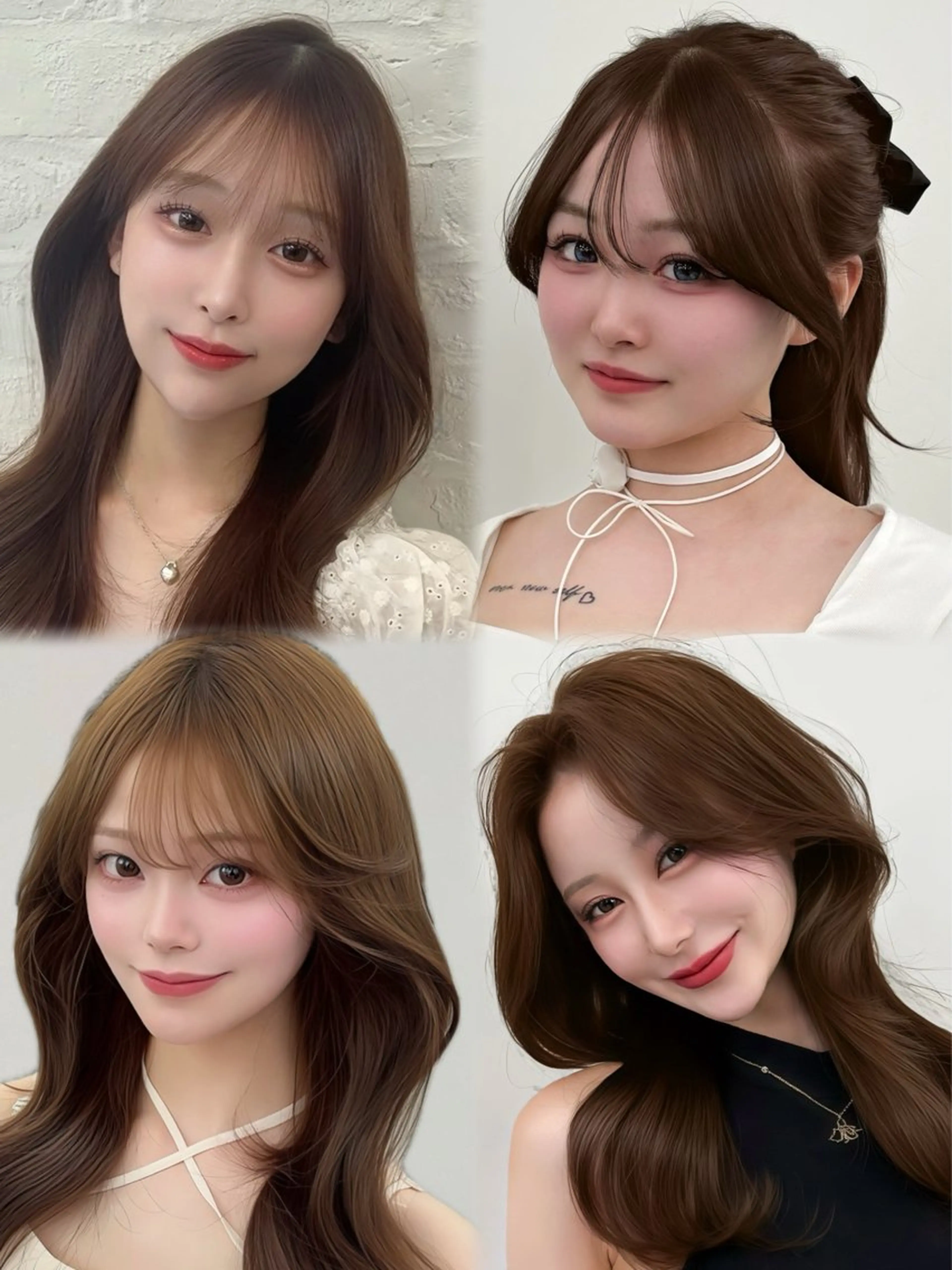 ロング カラー レイヤーカット 小顔カット カット ヘアカラー トリートメント 韓国ヘア/レイヤー/ 顔まわり足立遥奈のヘアスタイル