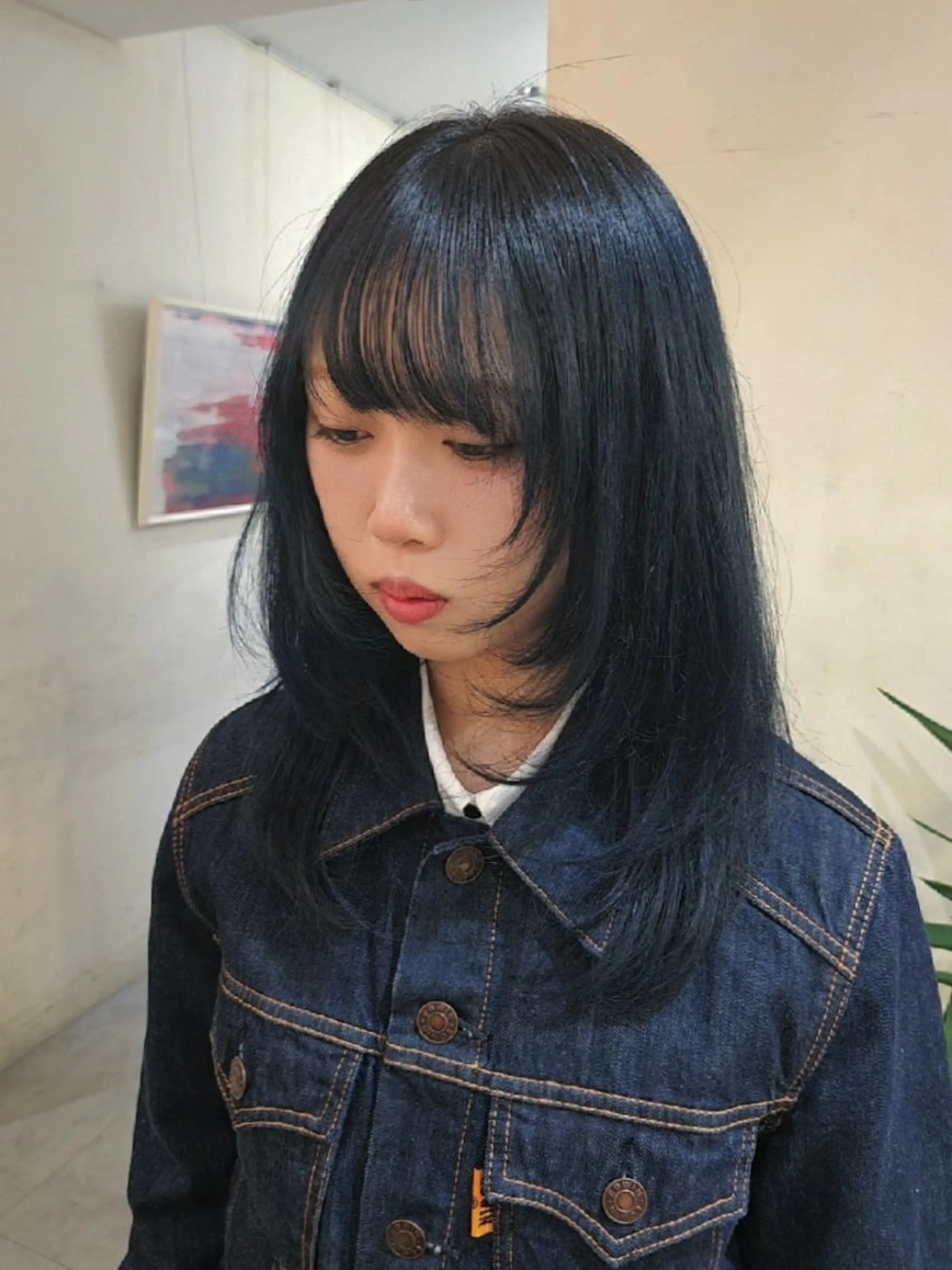 セミロング カラー カット 矢野 伶菜のヘアスタイル