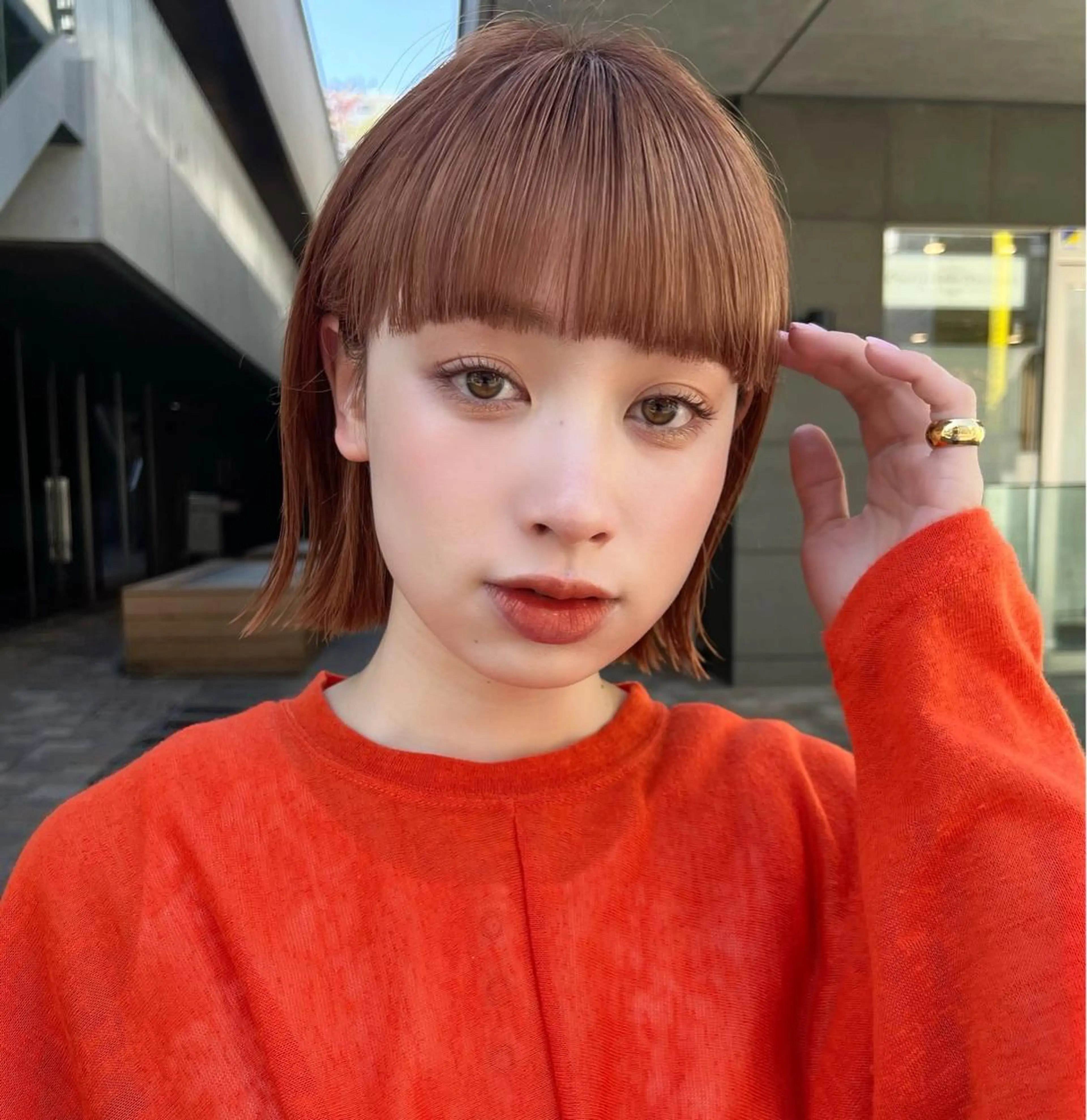 ショート カラー 🎧パーソナルケア/ 透明感カラー/ミユのヘアスタイル