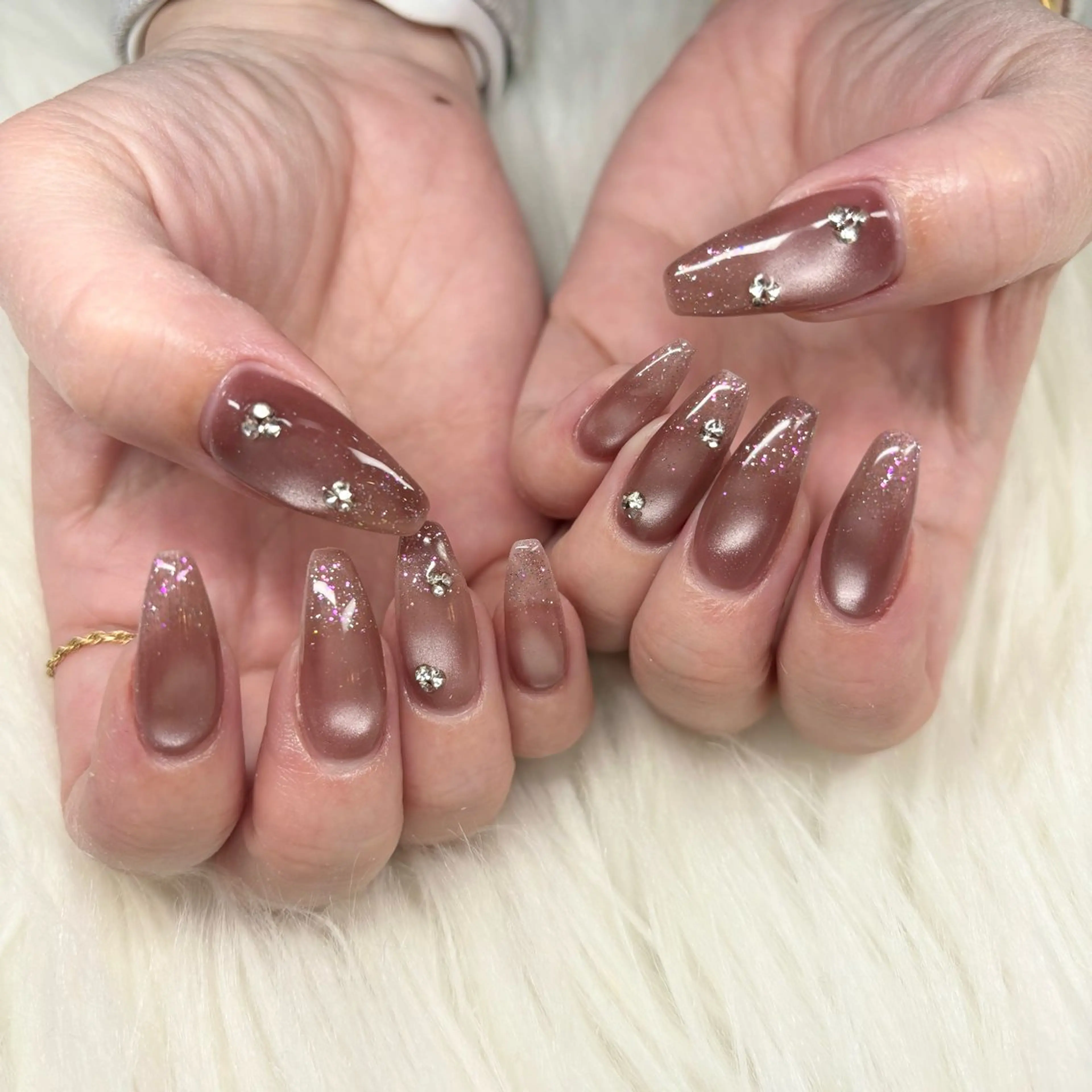 ネイル フラッシュネイル ラメ(グリッター) ハンドネイル 鈴木 華乃のネイルデザイン
