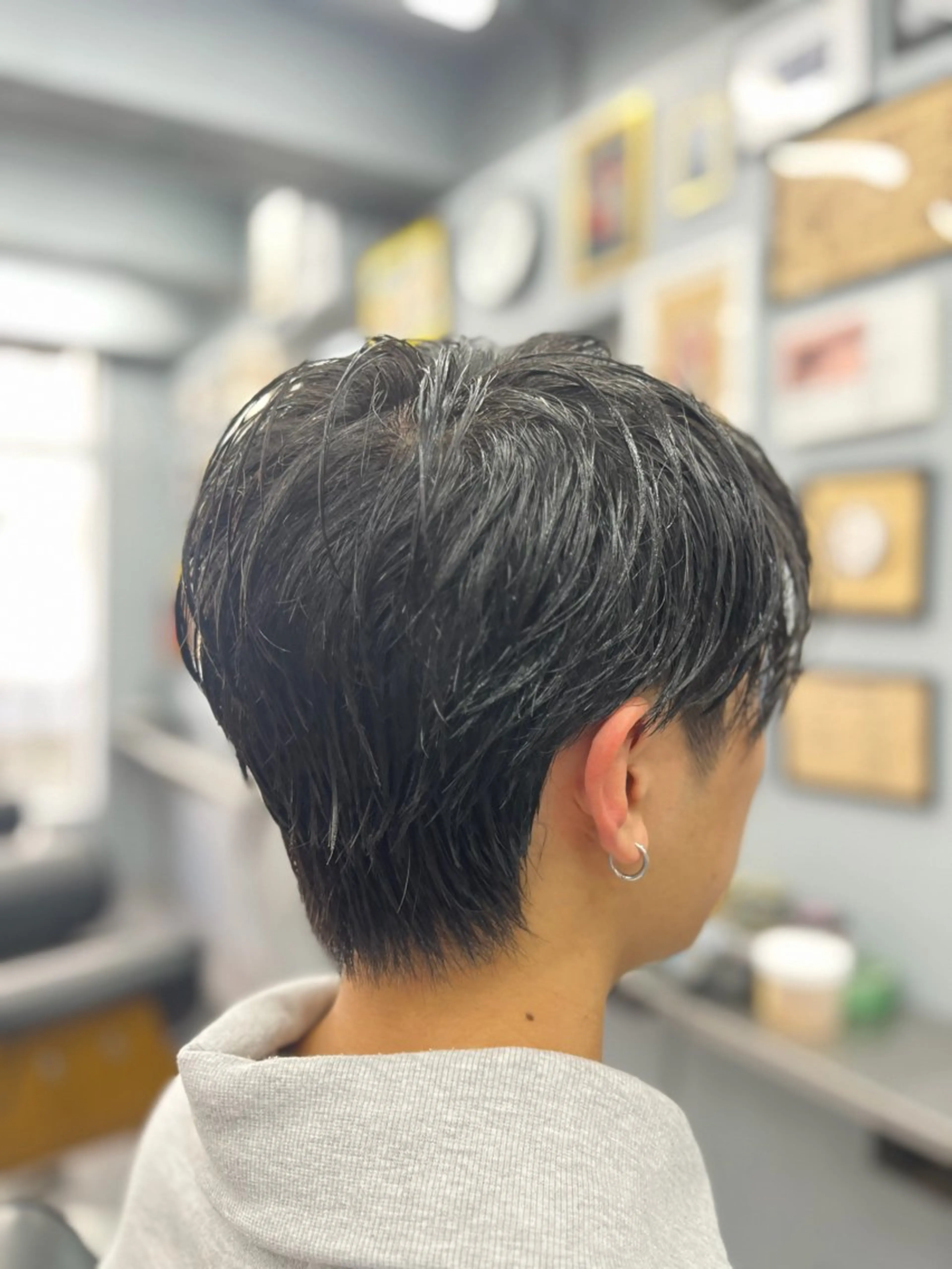 ショート メンズ カット トリートメント 池袋メンズパーマ フェード純平のヘアスタイル