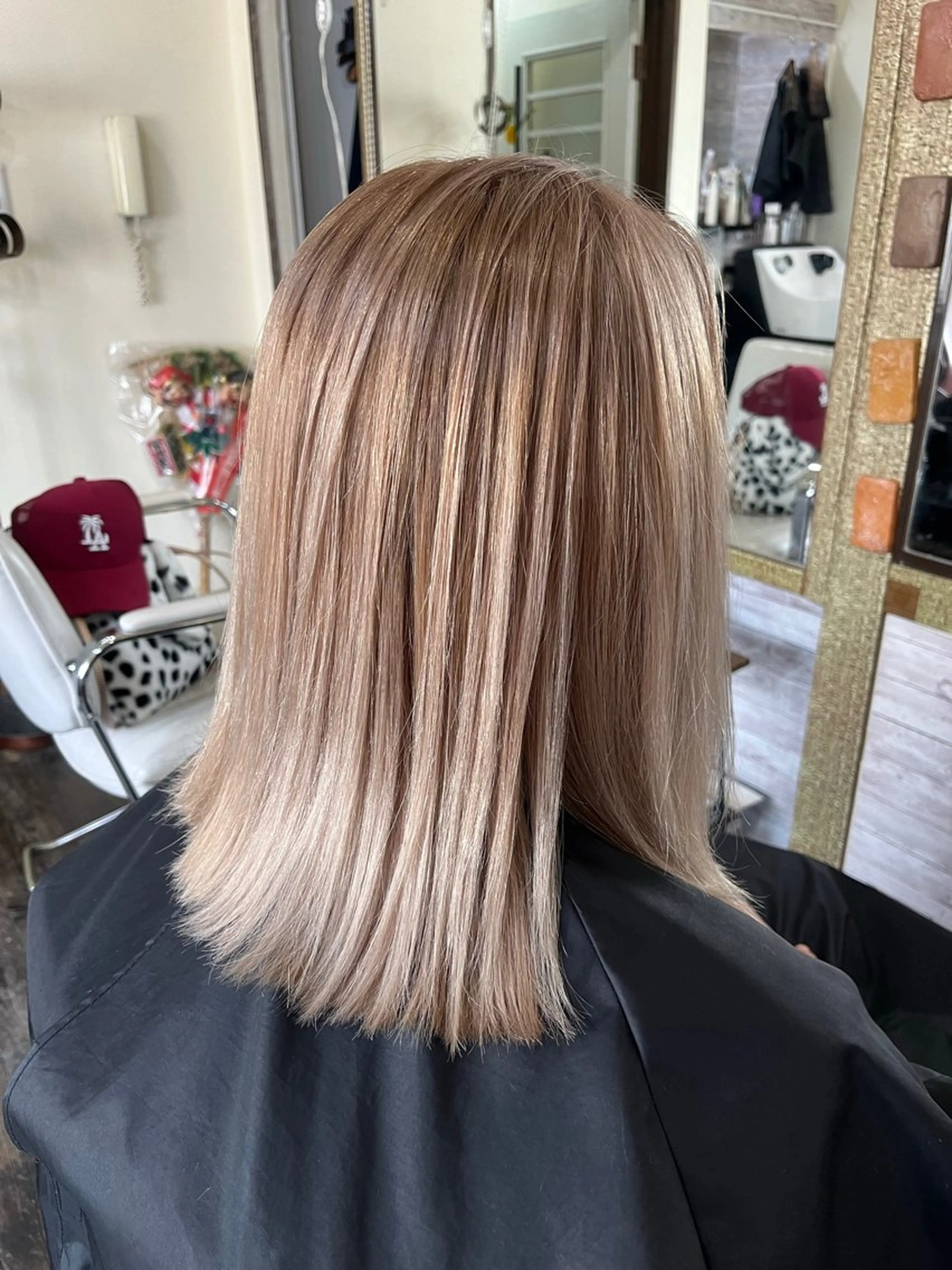 ミディアム カラー ヘアカラー 渡辺 健太のヘアスタイル