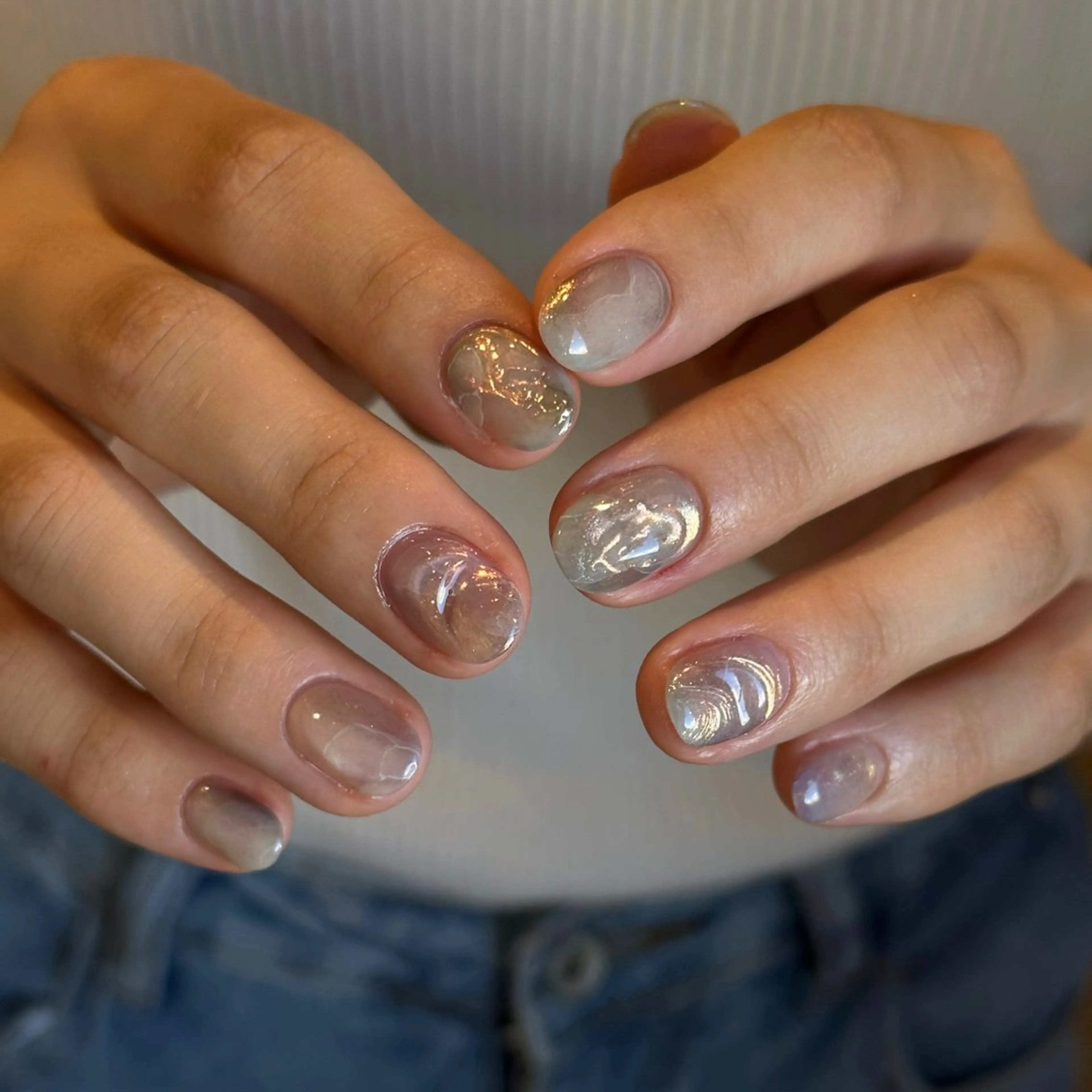 ショート カラー パーマ ヘアアレンジ メンズ キッズ ネイル マツエク・マツパ アイブロウ ハンドネイル ar. harajukuのネイルデザイン