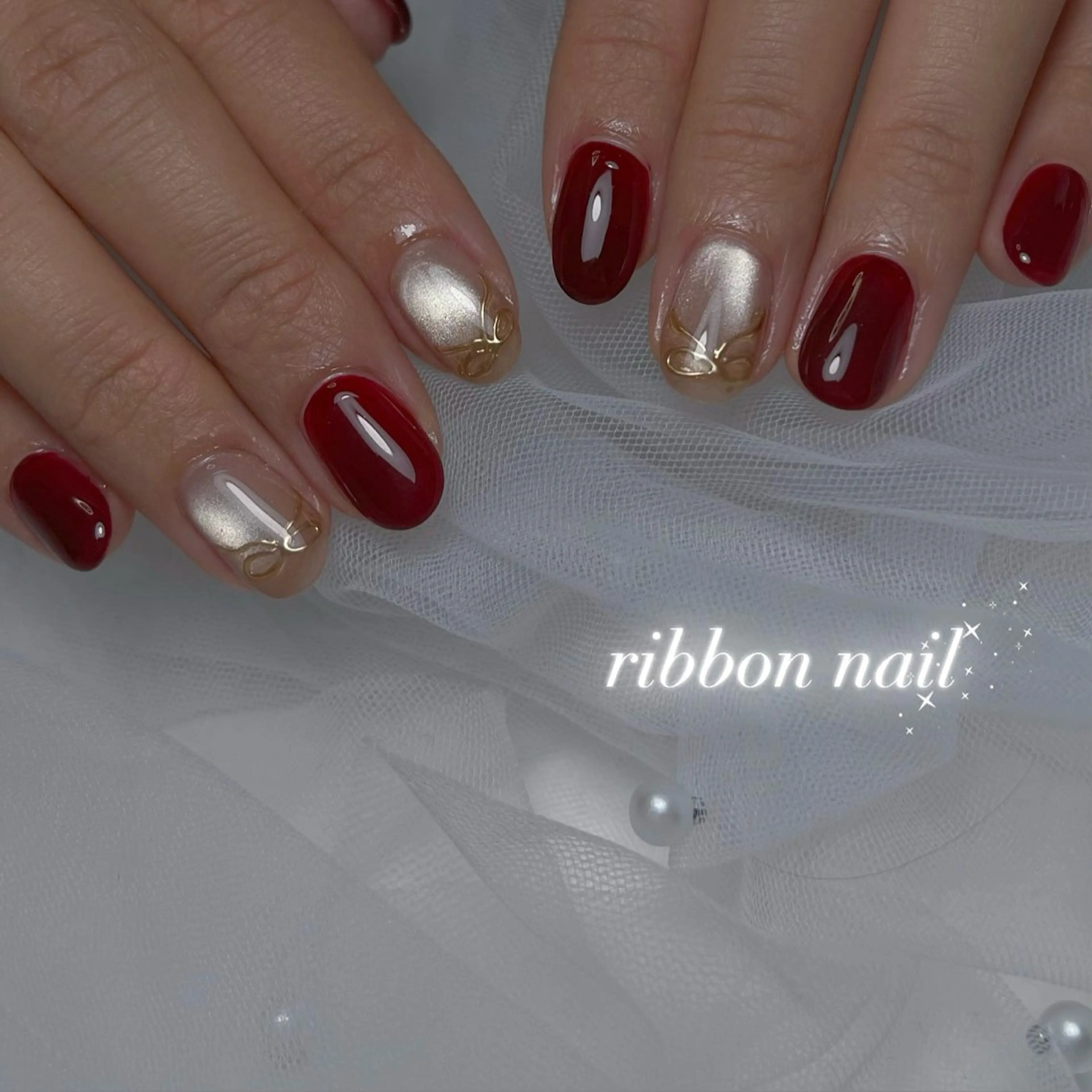 ネイル アートネイル 長さ出し ジェルネイル 韓国ネイル 持ち込み ハンドネイル RE SALONのネイルデザイン