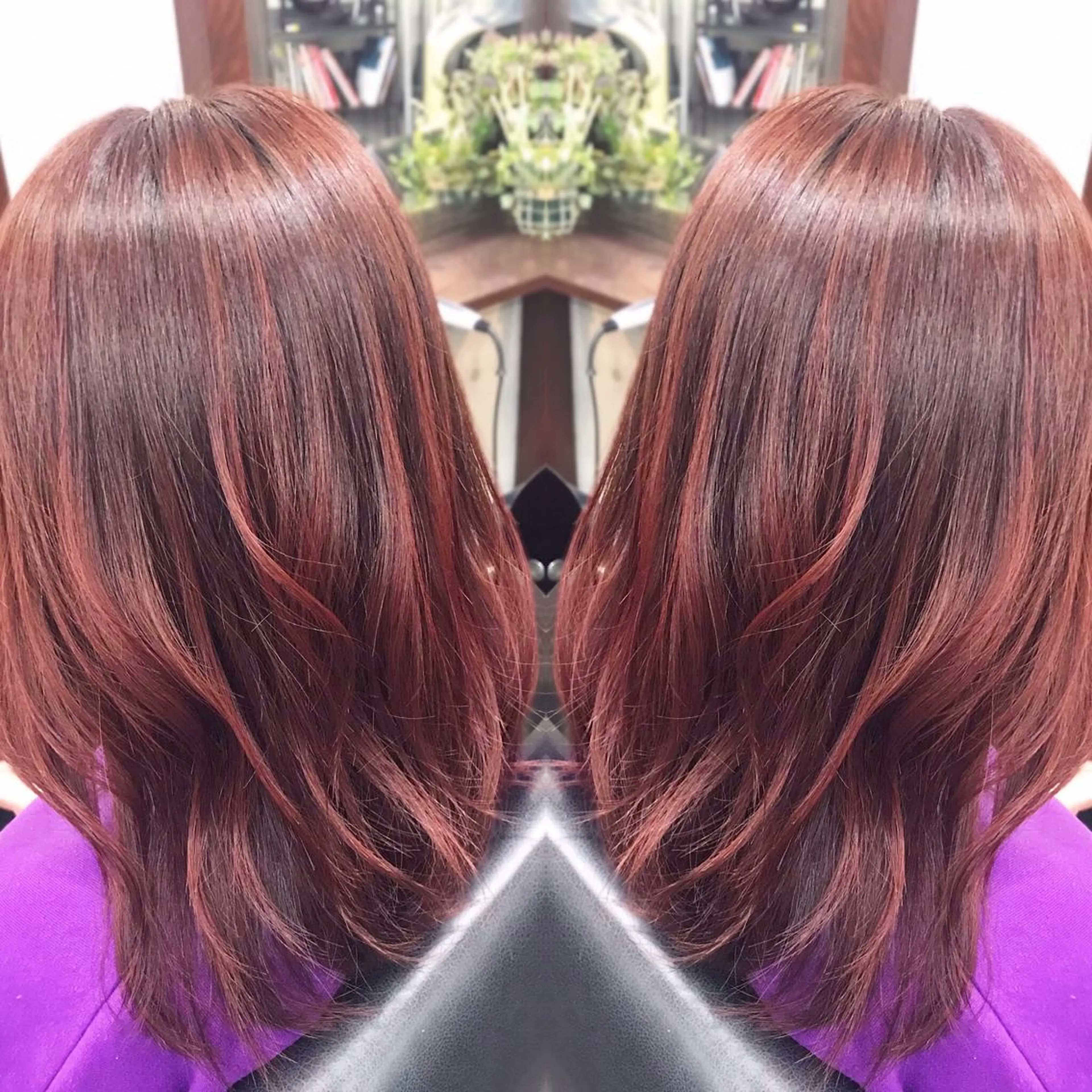 セミロング カラー ピンクカラー ＊横浜駅＊ 金子 誠也のヘアスタイル