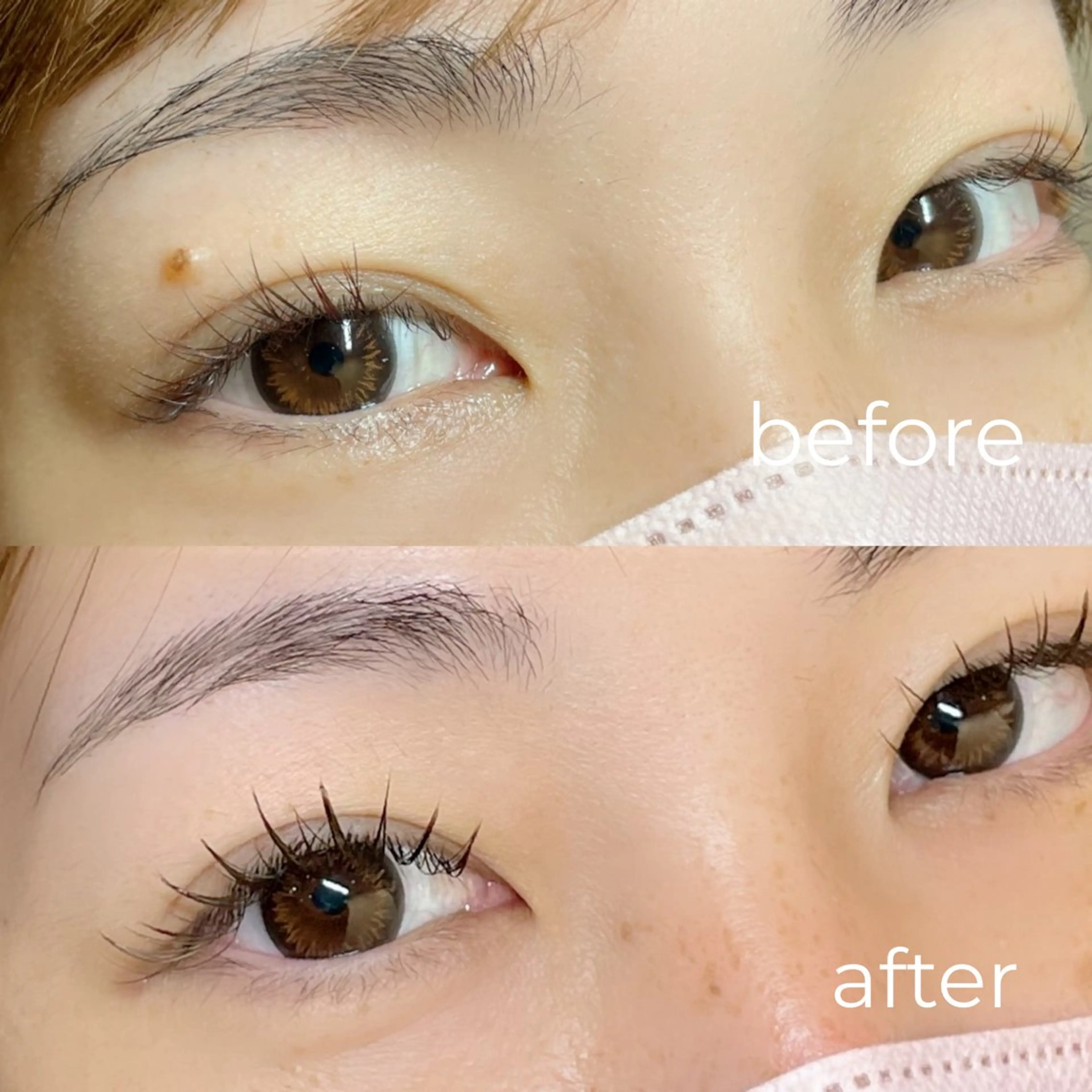 マツエク・マツパ 束感まつ毛 カラーマツエク フラットラッシュ Lカール gotoday share salon所属・hana🌼眉毛 & まつ毛｜難波･心斎橋のマツエク・マツパデザイン