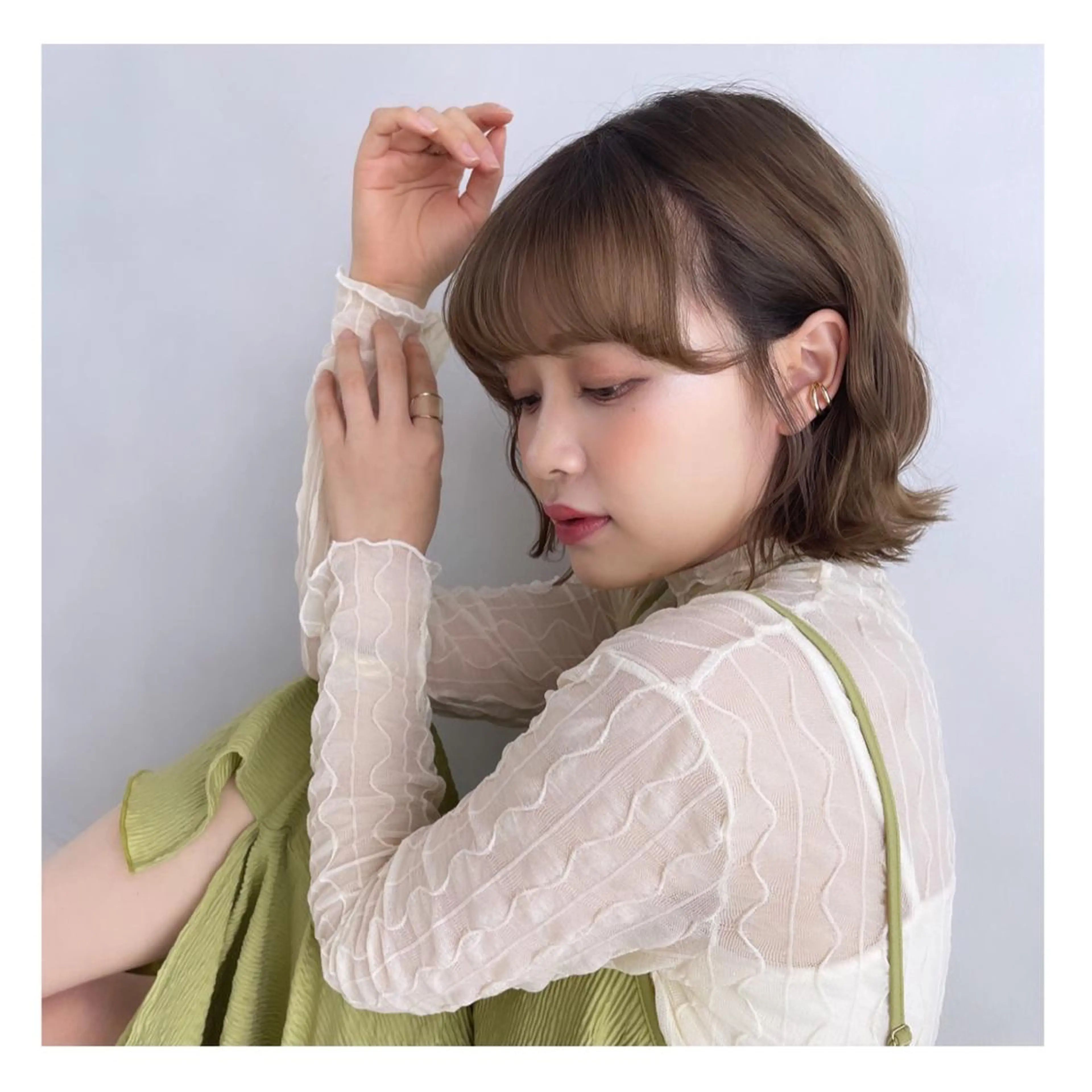 カラー ベージュカラー ブリーチ ミルクティーベージュ ヘアカラー トリートメント ❁⃘ ち だ り さ ❁⃘のヘアスタイル