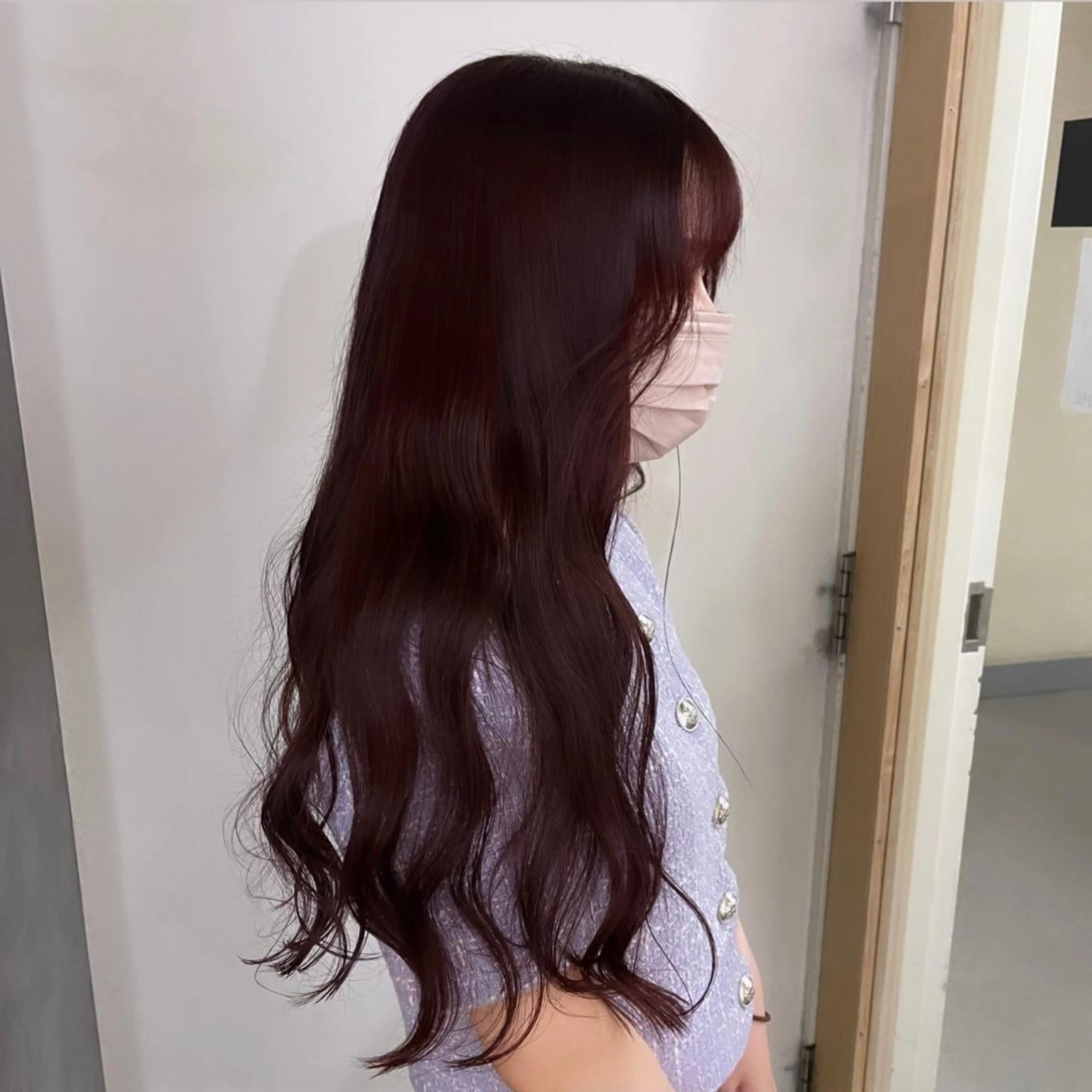 ロング ピンクラベンダー ナカヤマナナエ ♡のヘアスタイル