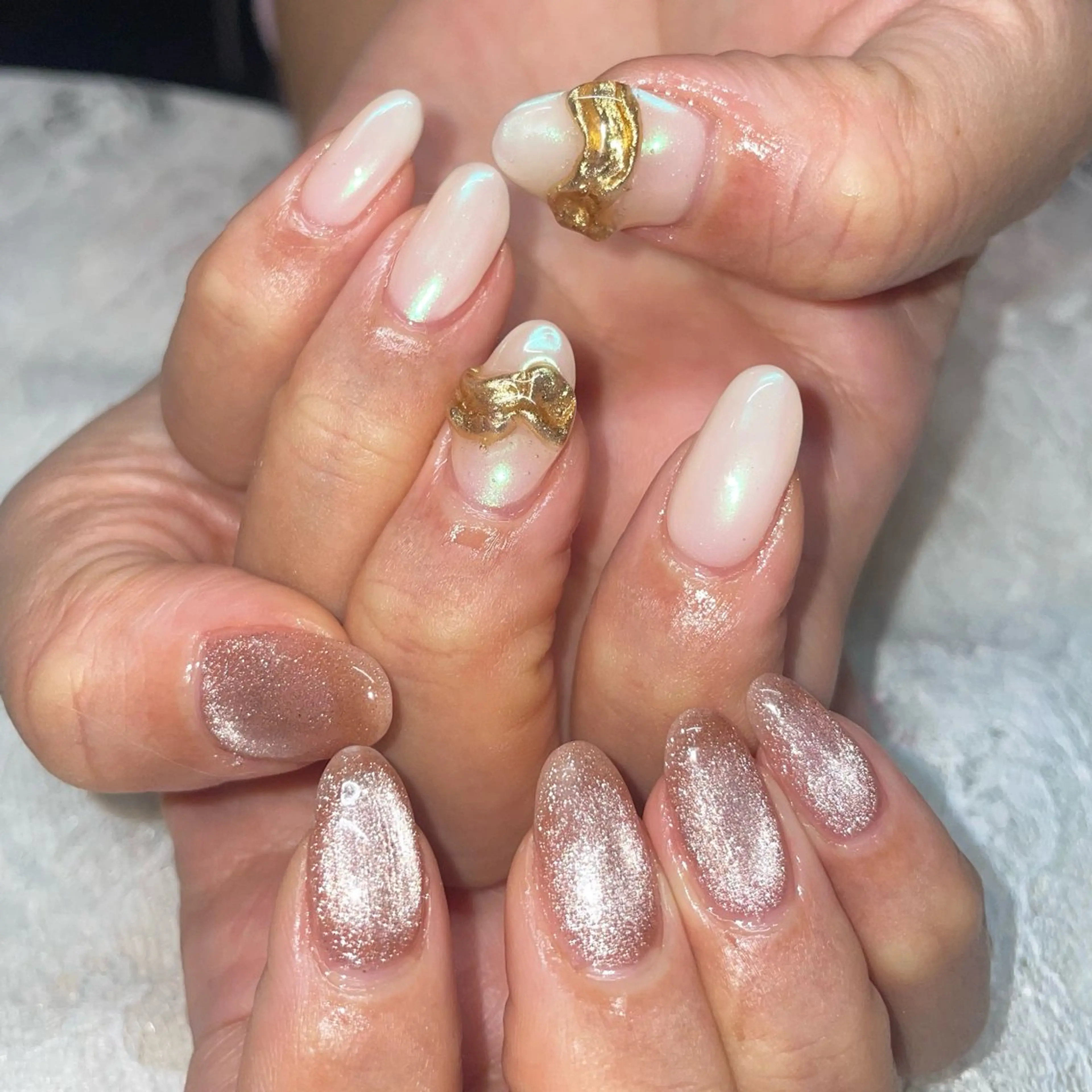 ネイル ジェルネイル マグネットネイル ハンドネイル Nail ヌシん家 AKANEのネイルデザイン
