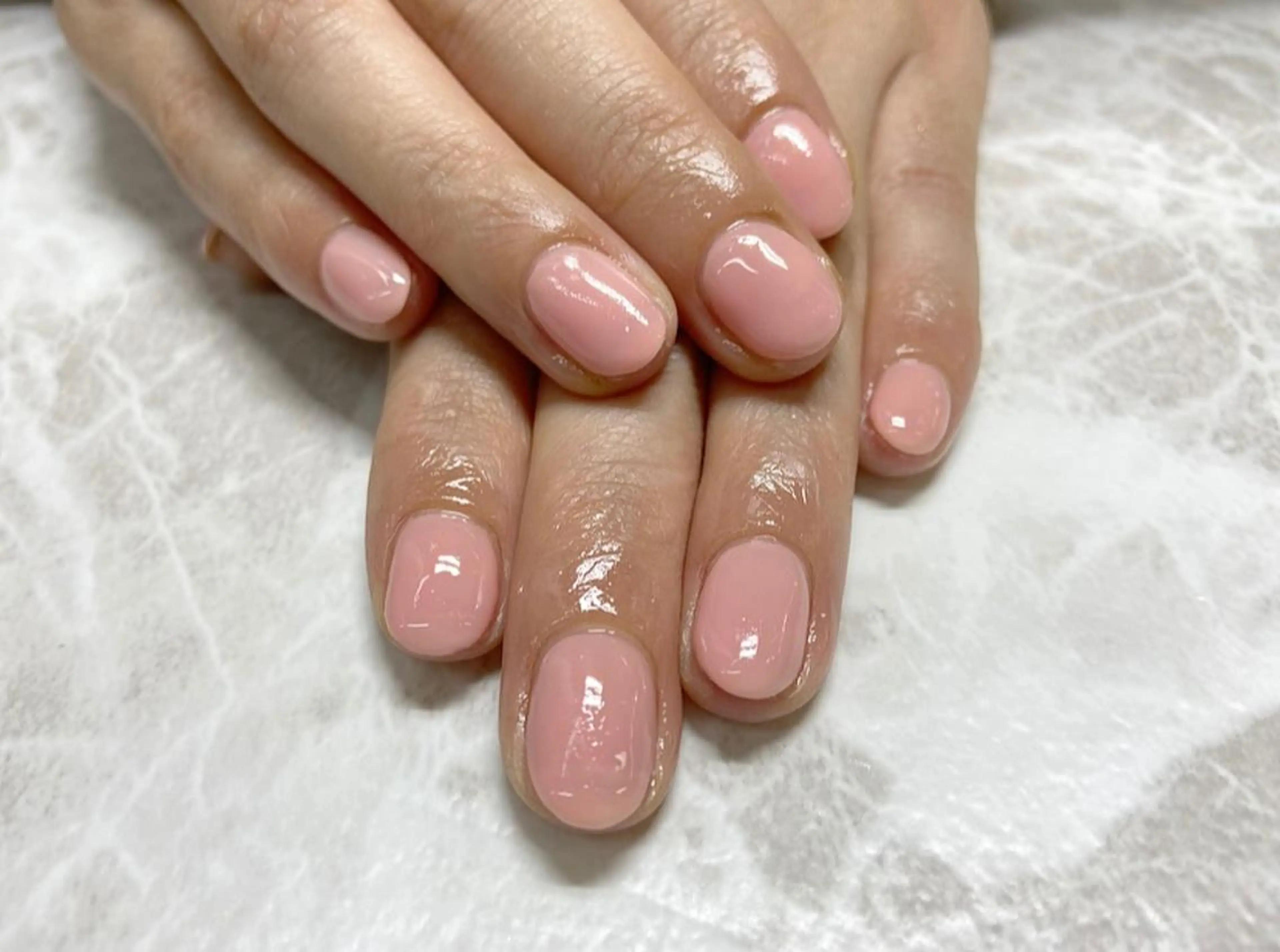 ネイル クリアネイル ジェルネイル ピンク 春ネイル 🧸熊谷 かほ🧸のネイルデザイン