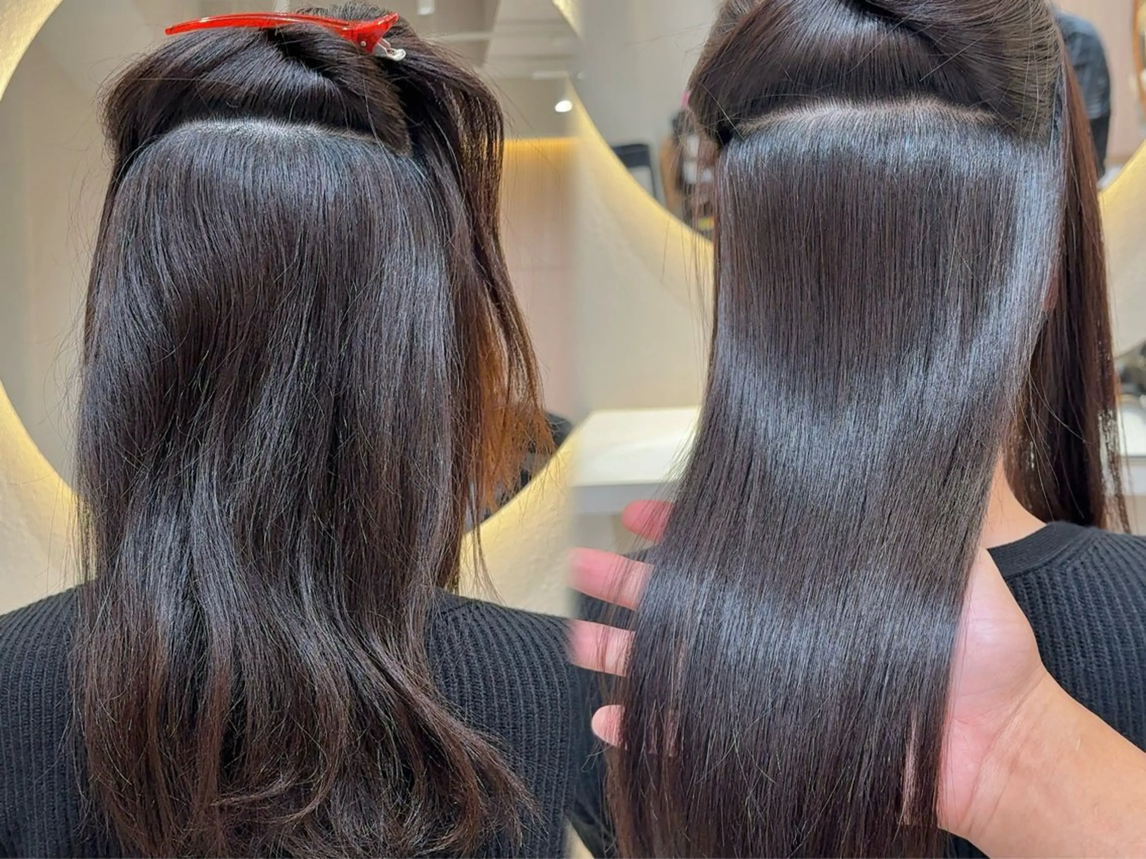 セミロング カット ヘアカラー 縮毛矯正 レイヤー❣️縮毛矯 川村利幸のヘアスタイル