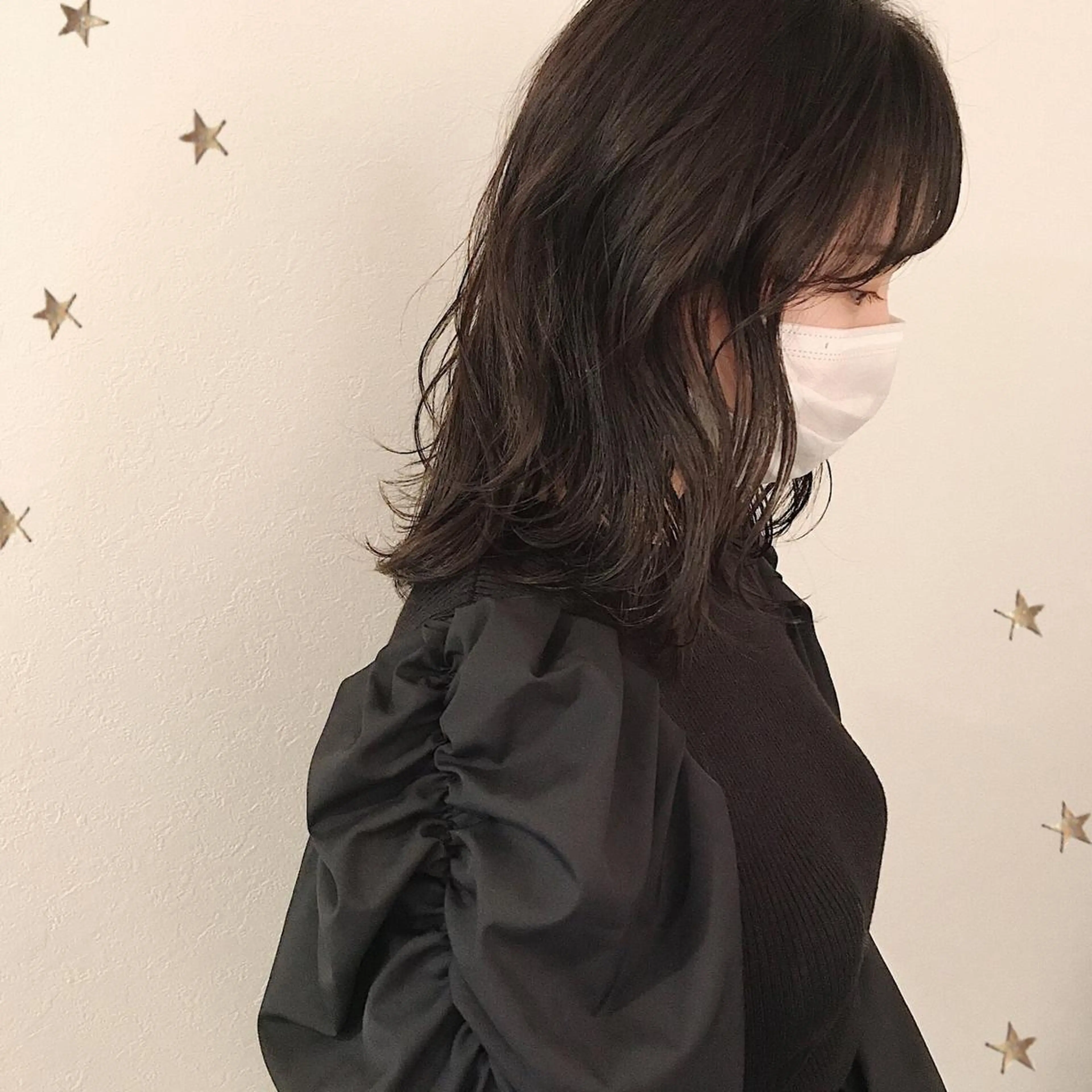 ミディアム カラー カット ヘアカラー 市川 千夏のヘアスタイル