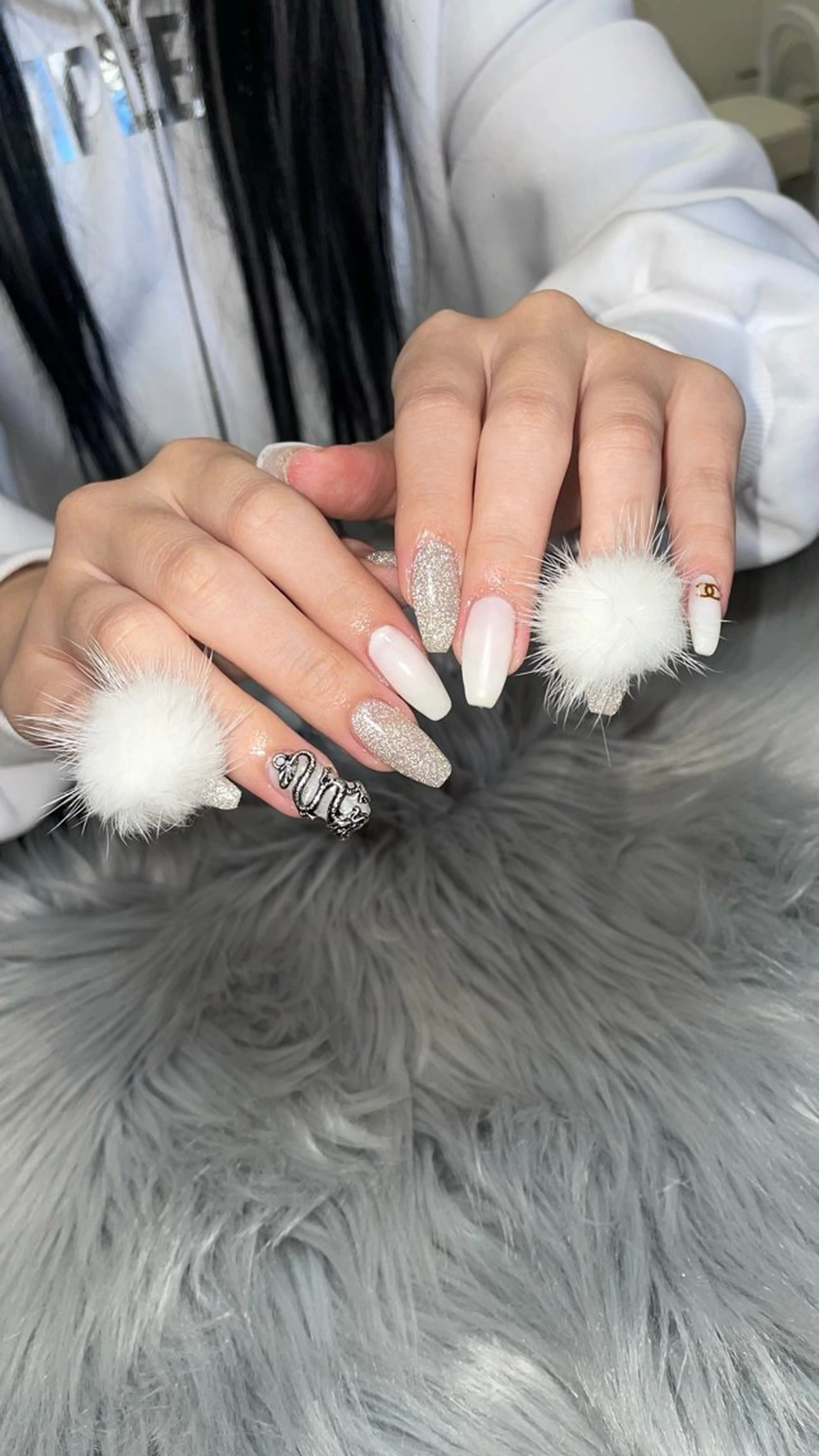 ネイル ラメ(グリッター) RICO Nail パーツつけ放題🌈のネイルデザイン