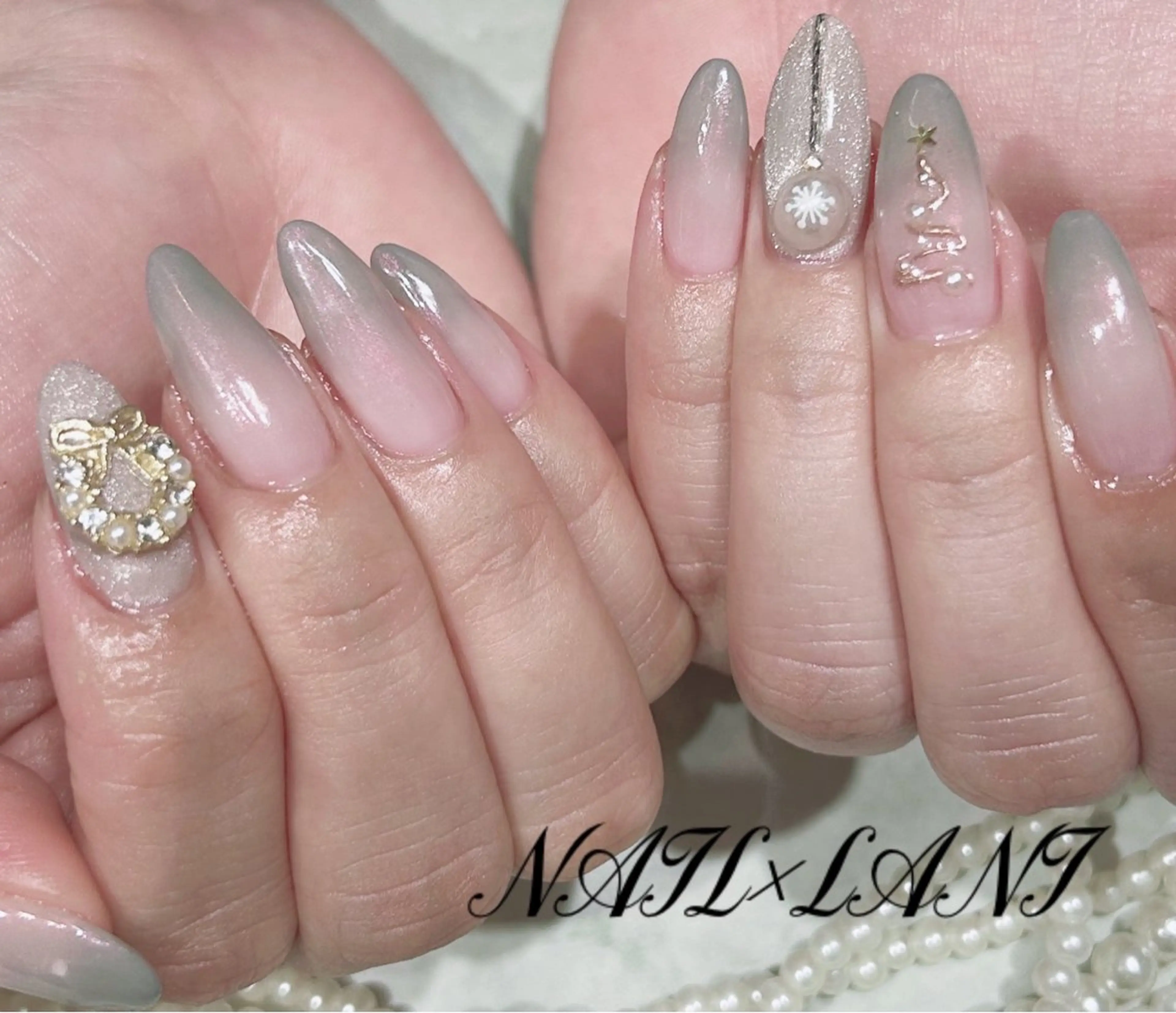 ネイル フットネイル ジェルネイル マグネットネイル パラジェル 一之瀬 柚季のネイルデザイン