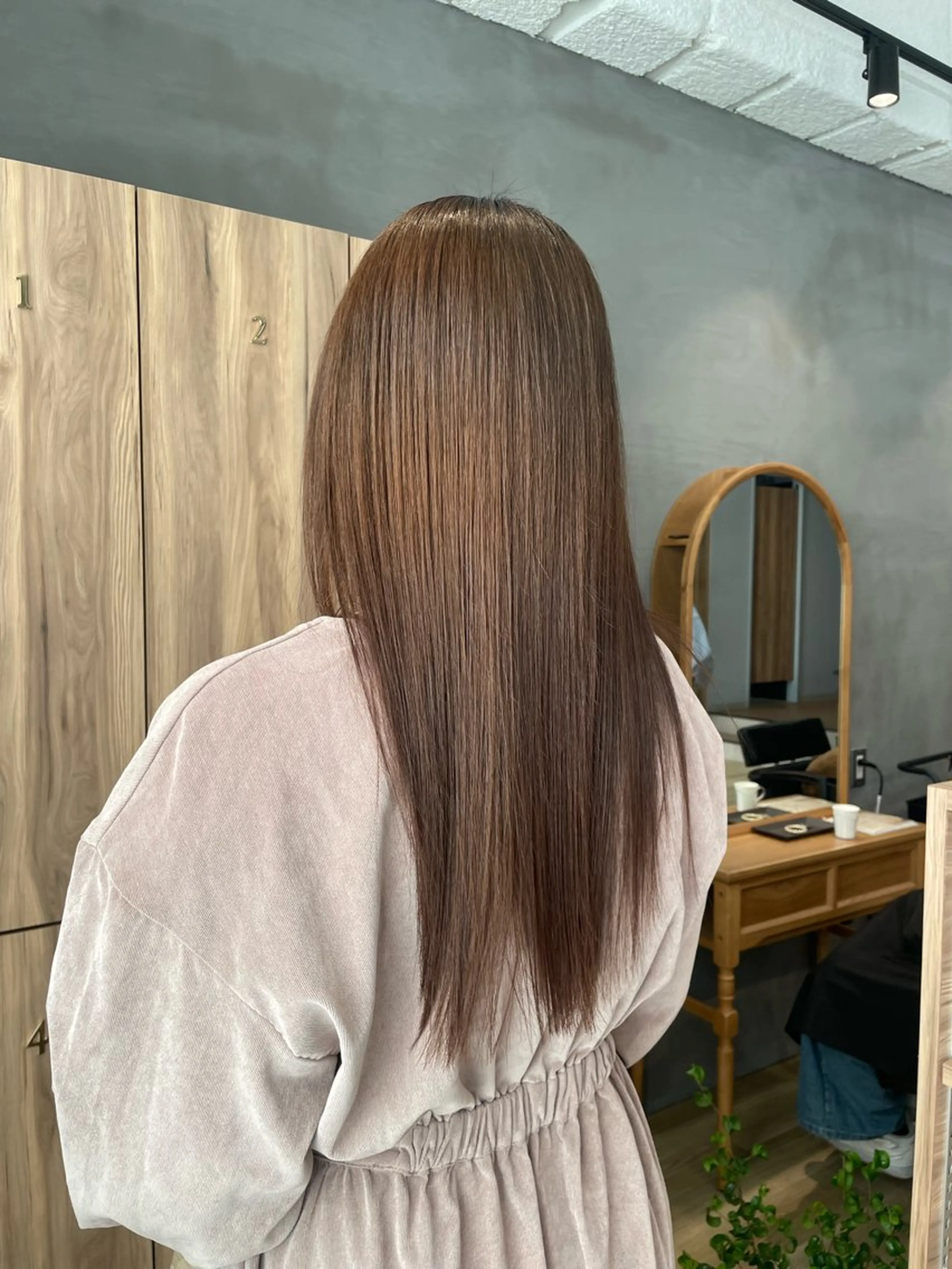 ロング パーマ 縮毛矯正 縮毛矯正 艶髪ブリーチカラー /府中/Mizukiのヘアスタイル