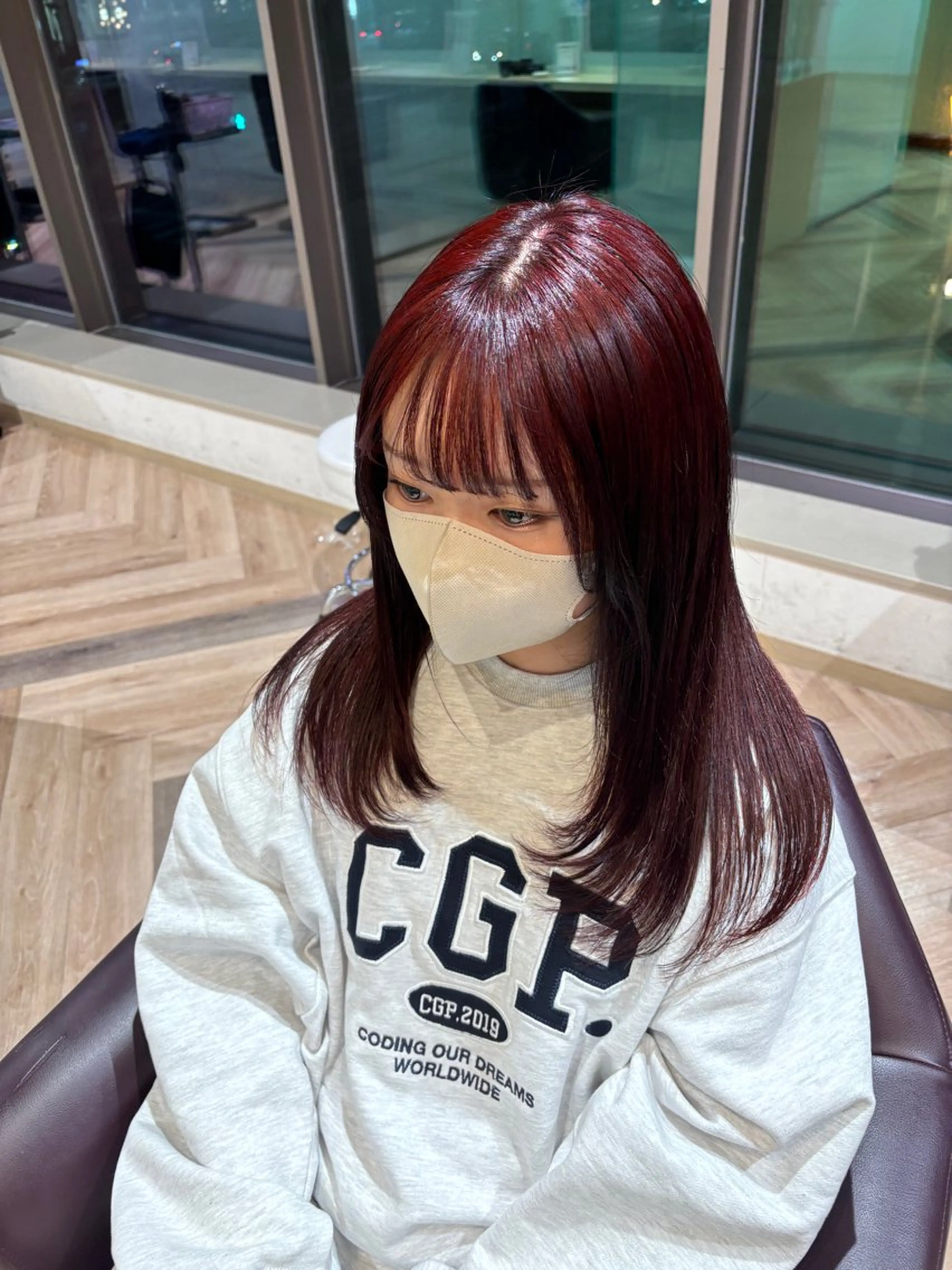 カラー ヘアカラー トリートメント 艶カラー💞 amiのヘアスタイル