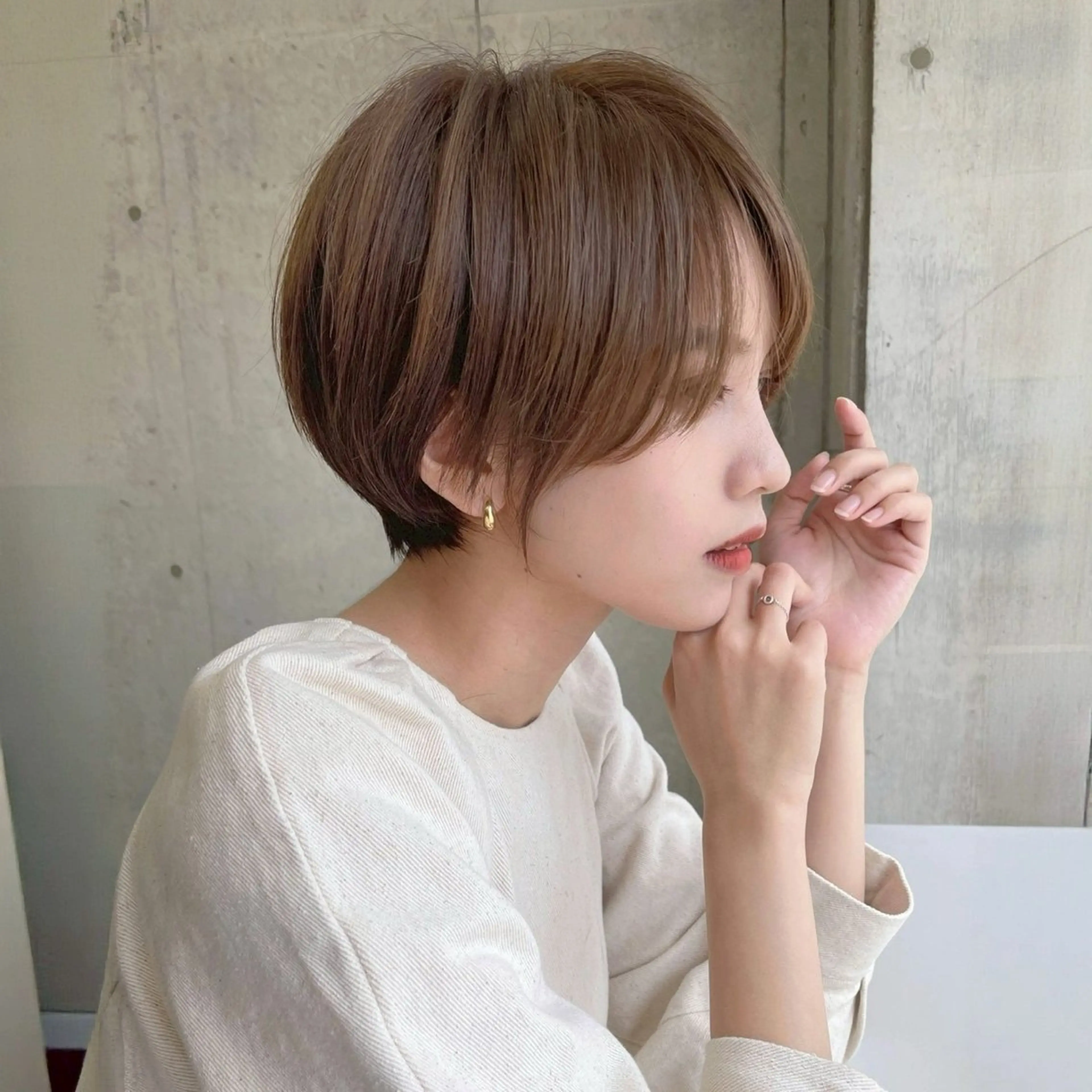 ショート 韓国ヘア/透明感 カラー/金子 愛優のヘアスタイル