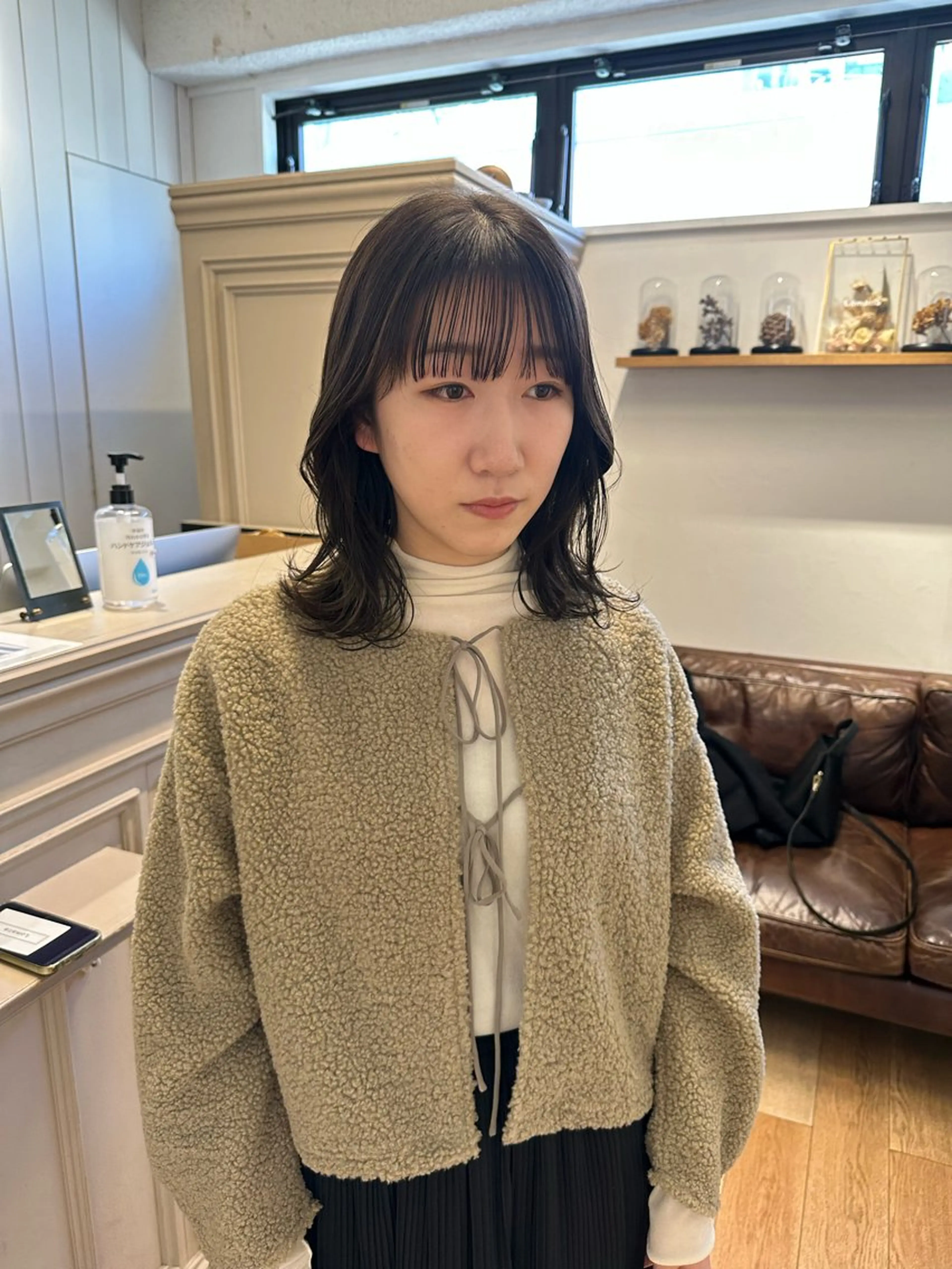 ミディアム カット トリートメント ヘッドスパ REINA☁️透明感 カラー/ぷつっと♡のヘアスタイル