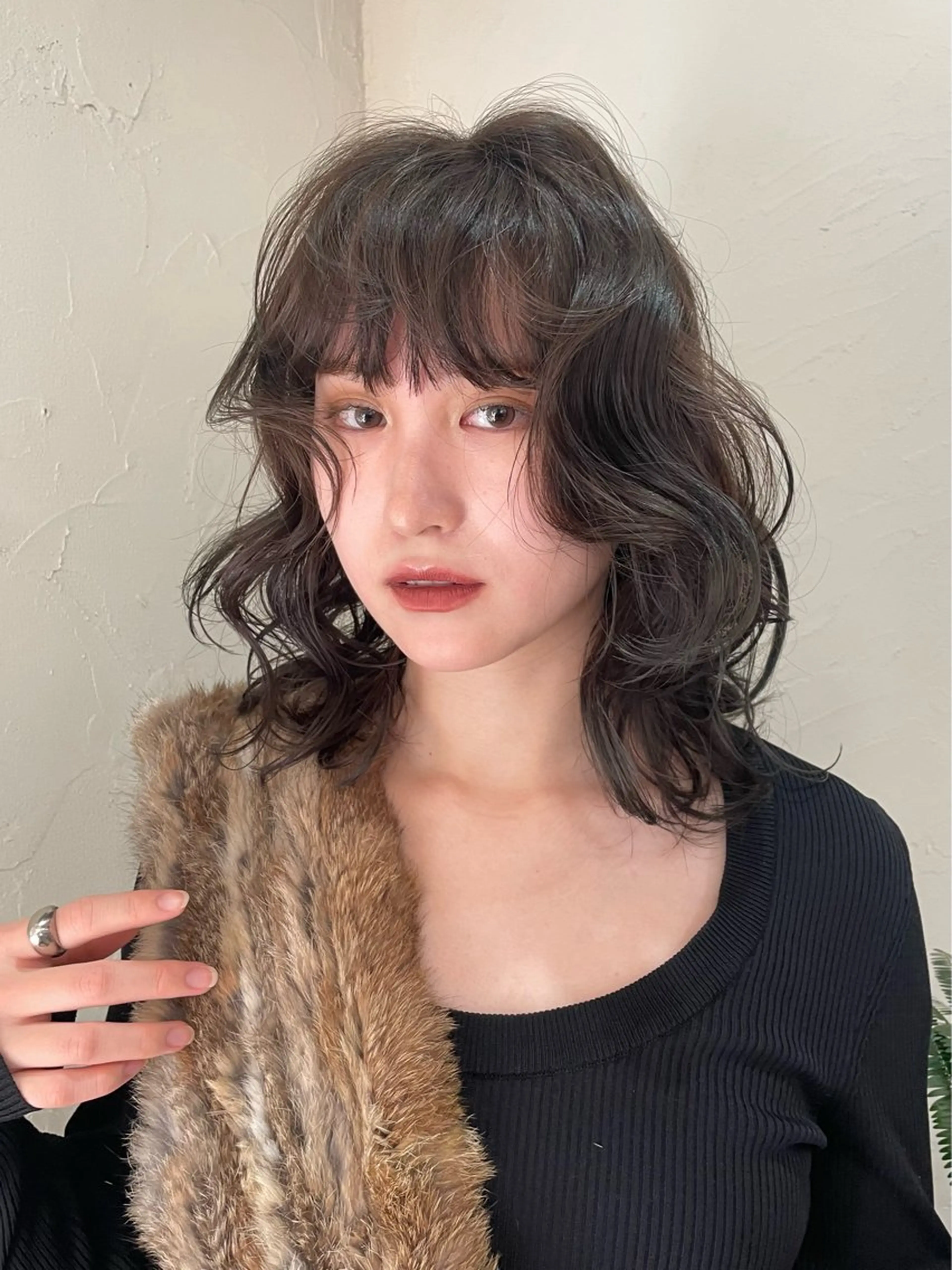 ミディアム ヘアカラー ZEEN所属・ら んのヘアスタイル