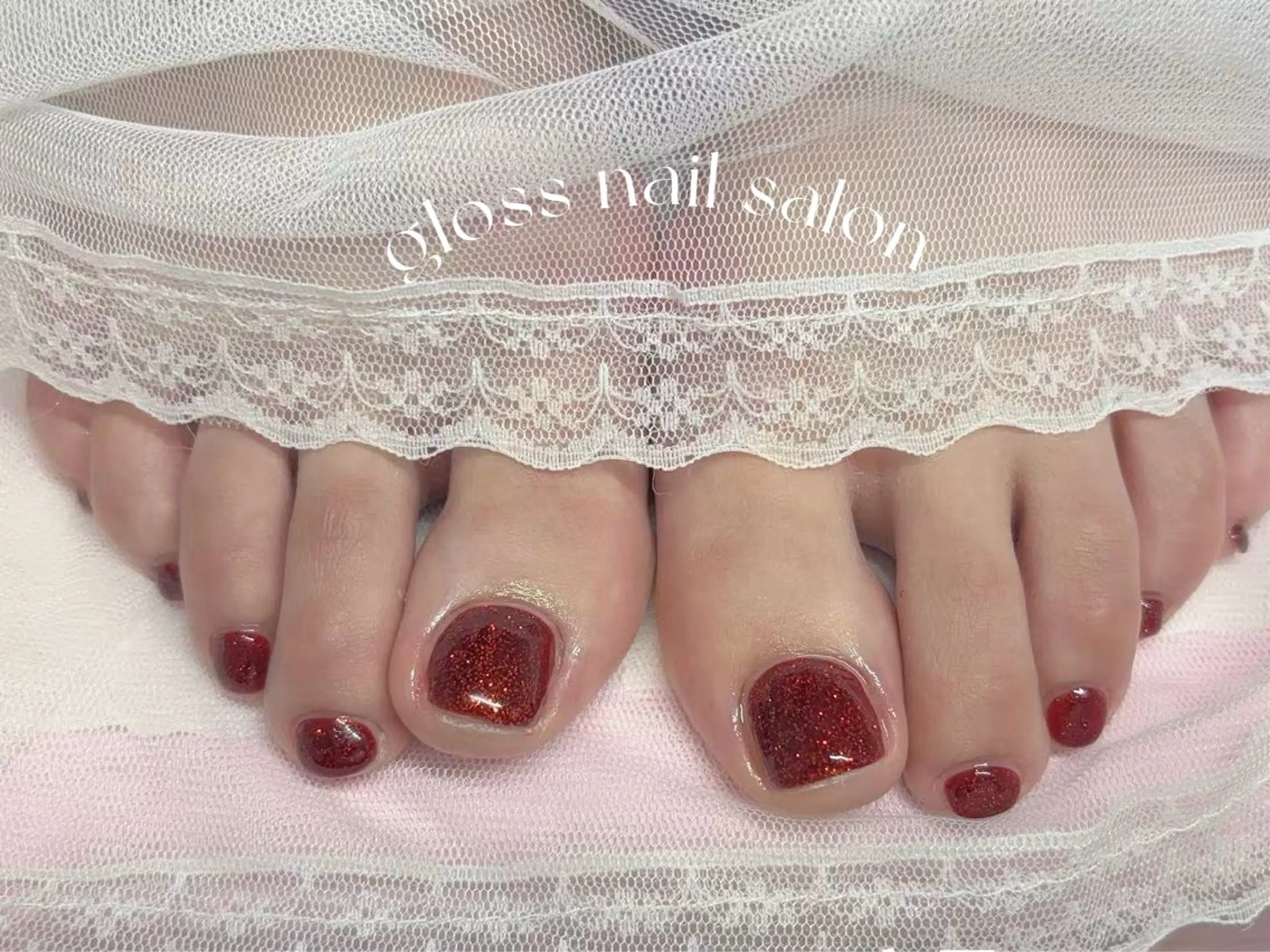 ネイル フットネイル ゆり🌷 gloss nailのネイルデザイン