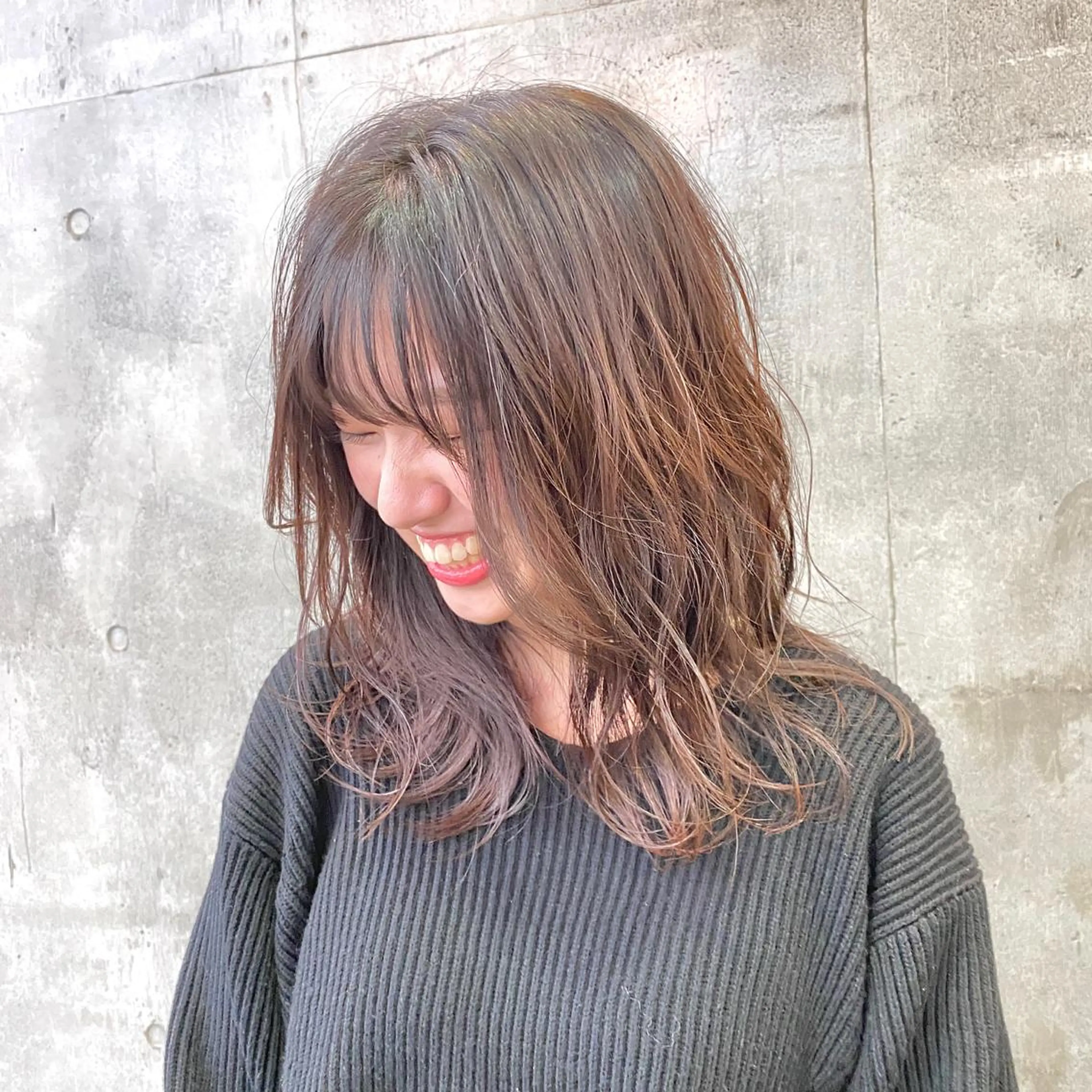 ミディアム カラー パーマ カット ヘアカラー パーマ トリートメント ヘッドスパ 【ダメージレス施術】 【透明感】北村 拓也のヘアスタイル