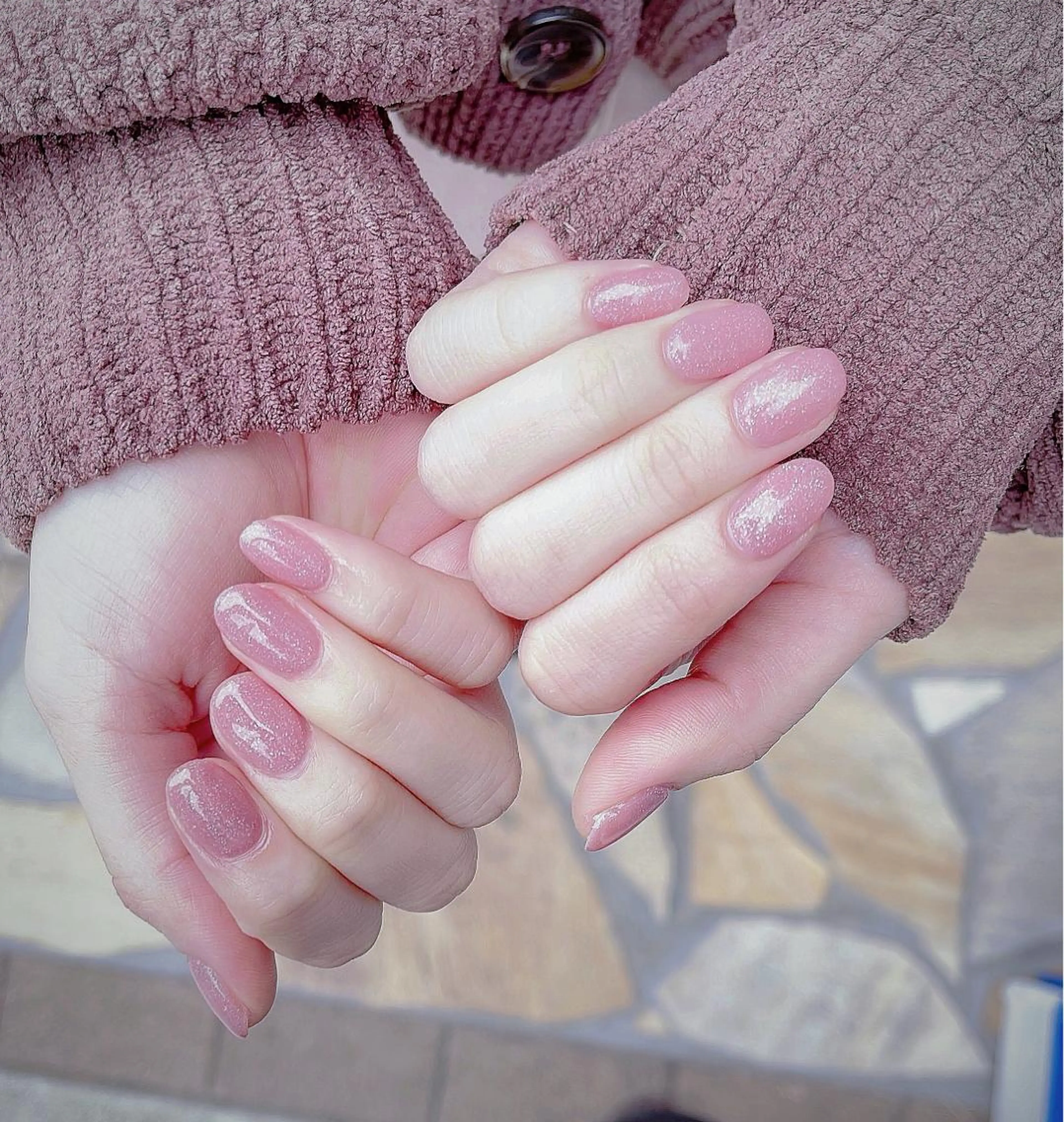 ショート ハンドネイル めぐみのネイルサロン スタッフ練習のネイルデザイン