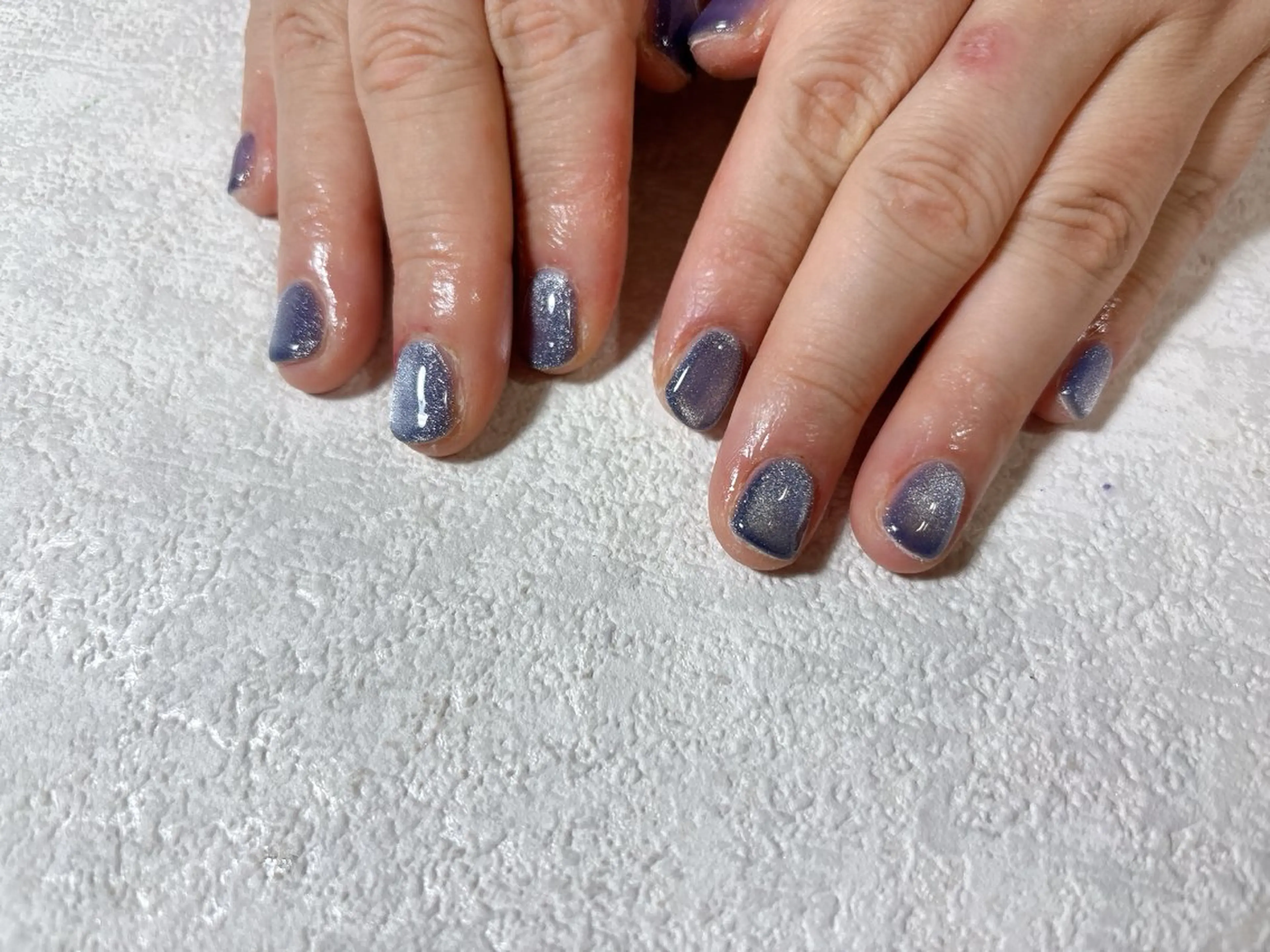 ネイル オーロラネイル フットネイル フレンチネイル ジェルネイル マグネットネイル kikinail 溝の口のネイルデザイン