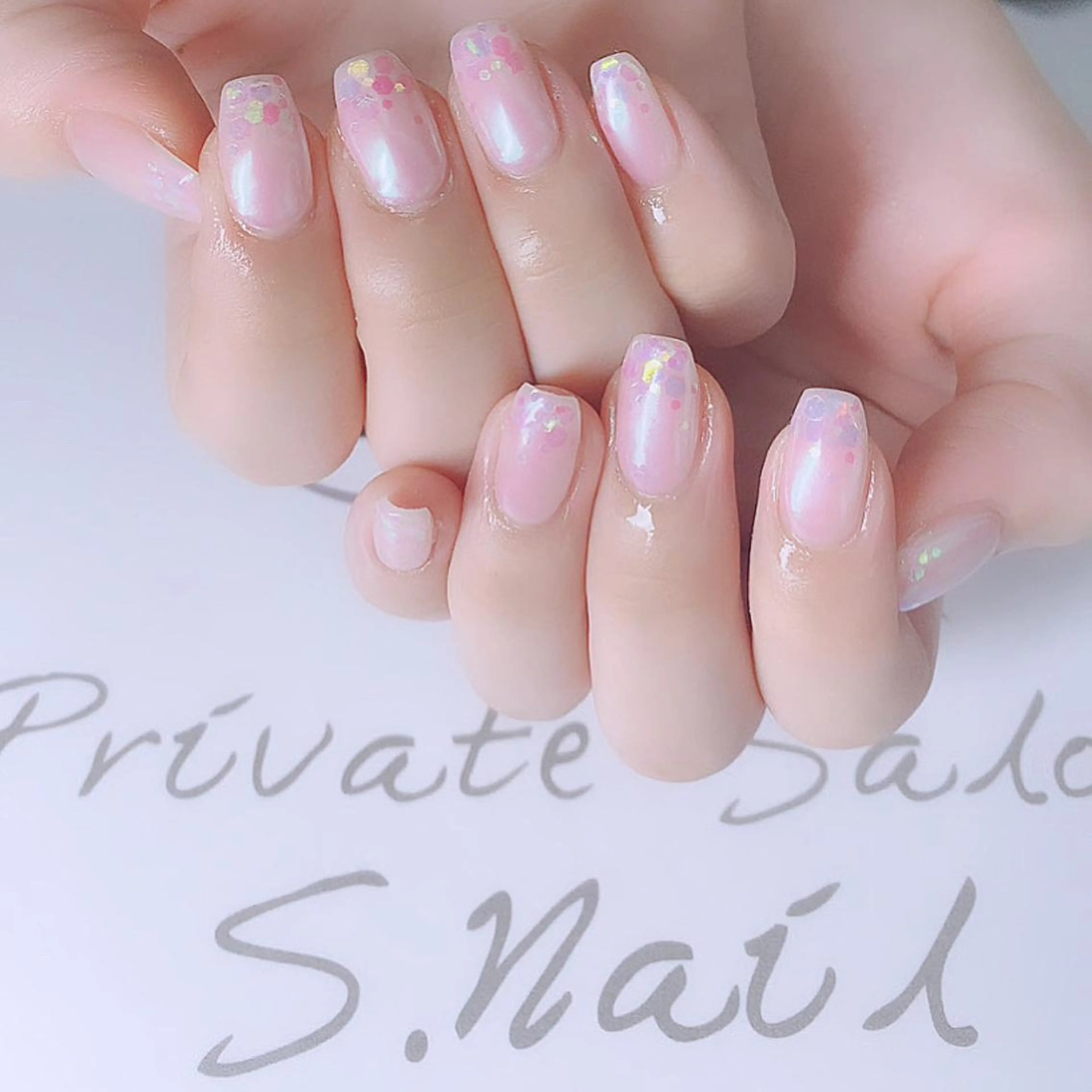 ネイル ハンドネイル 西大分S.Nail 𓏲⋆🪸.⋆⸜🫧のネイルデザイン