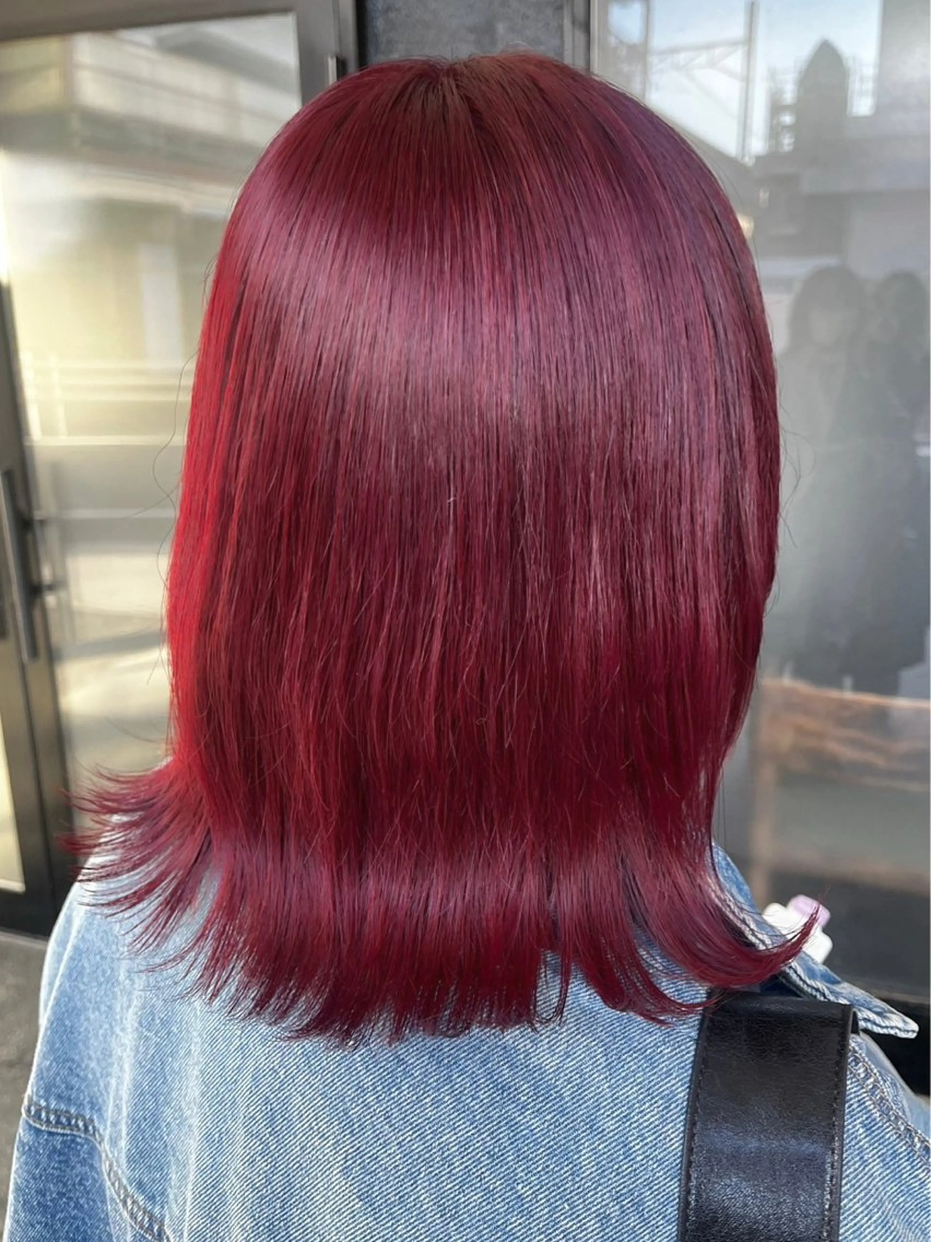 ミディアム カット ヘアカラー トリートメント ハイトーン/韓国風/ 艶髪/吉祥寺のヘアスタイル