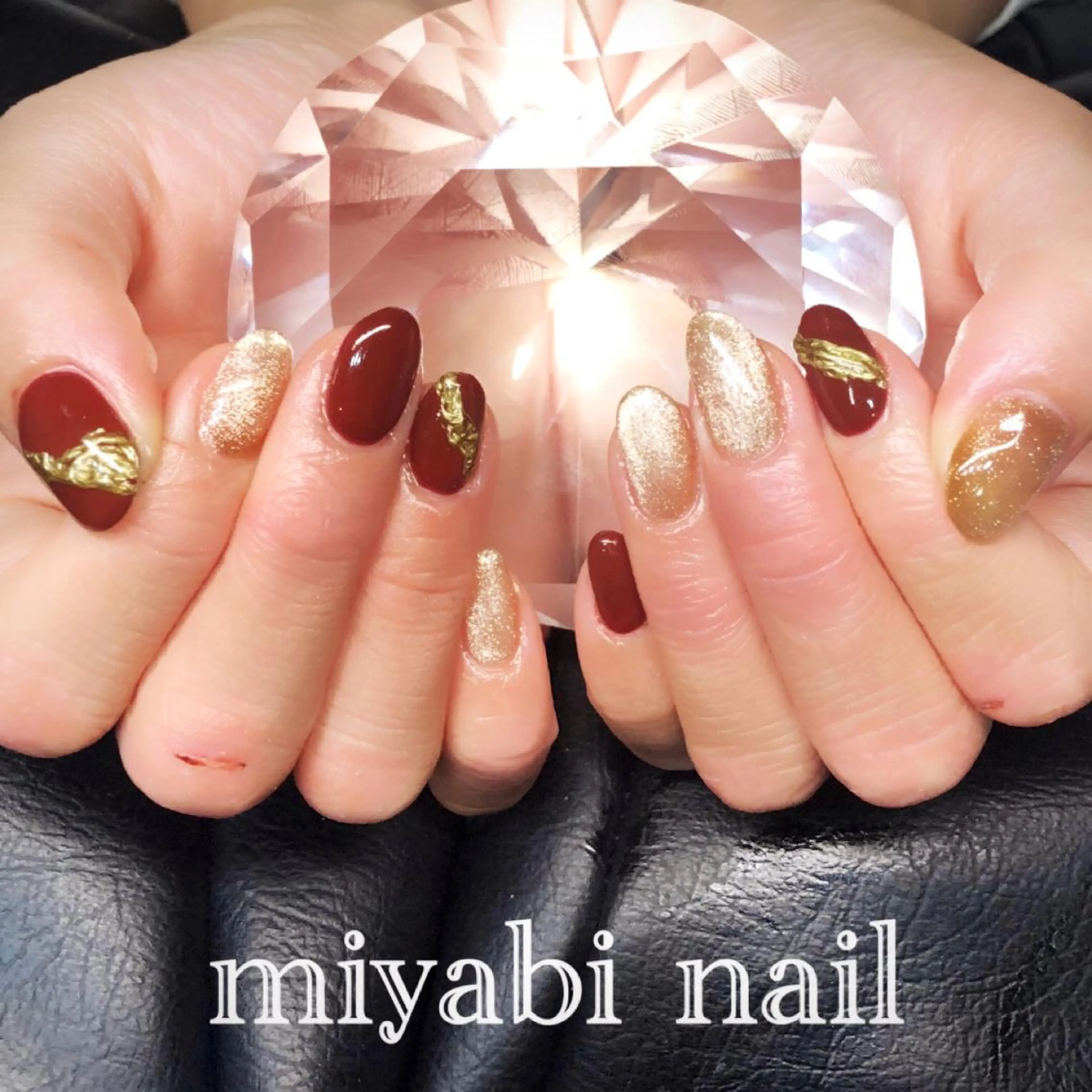ネイル アートネイル ジェルネイル 持ち込み ショートネイル ハンドネイル miyabi nail 桂川駅近くのネイルデザイン