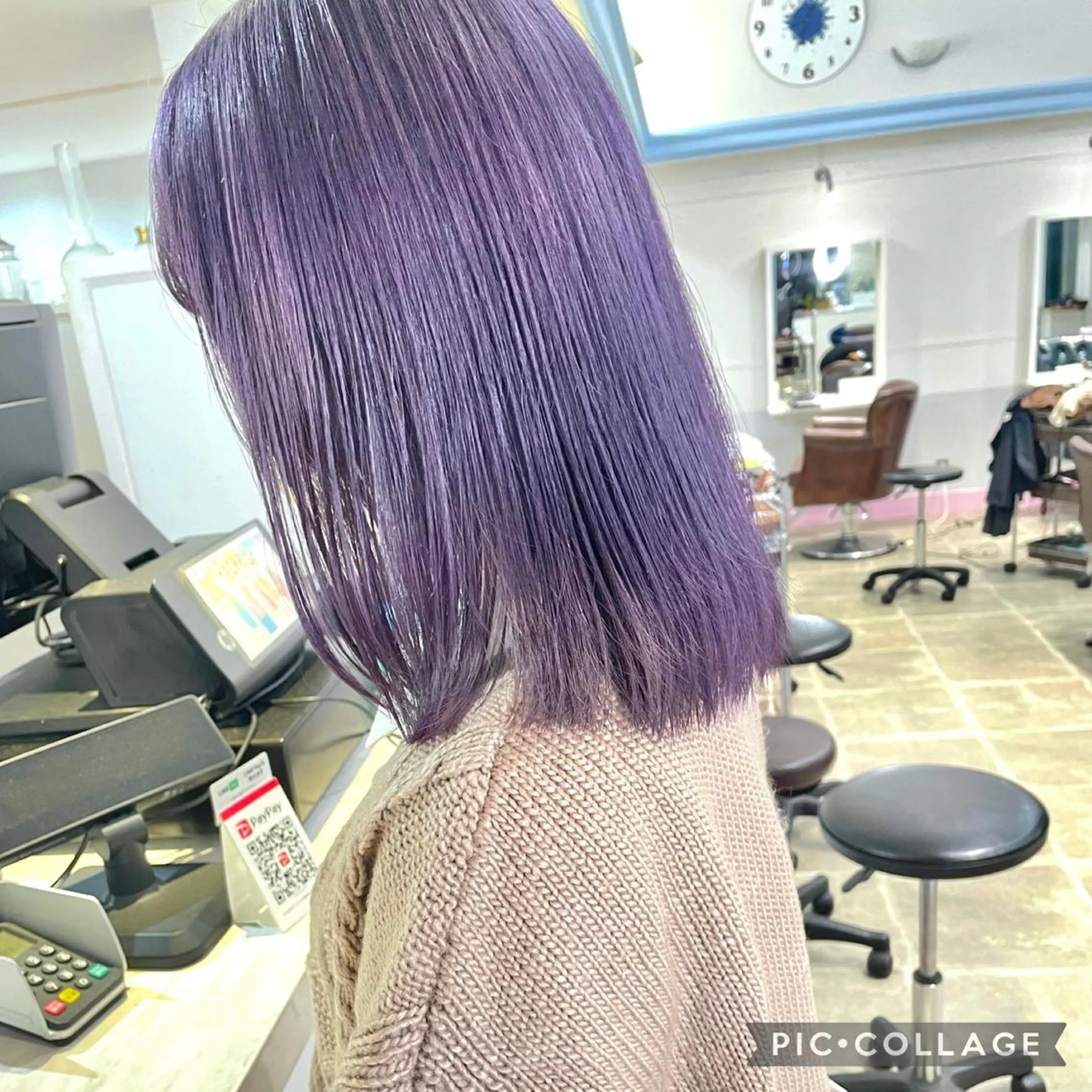 ミディアム パープルカラー Lit.豊橋 夏目のヘアスタイル
