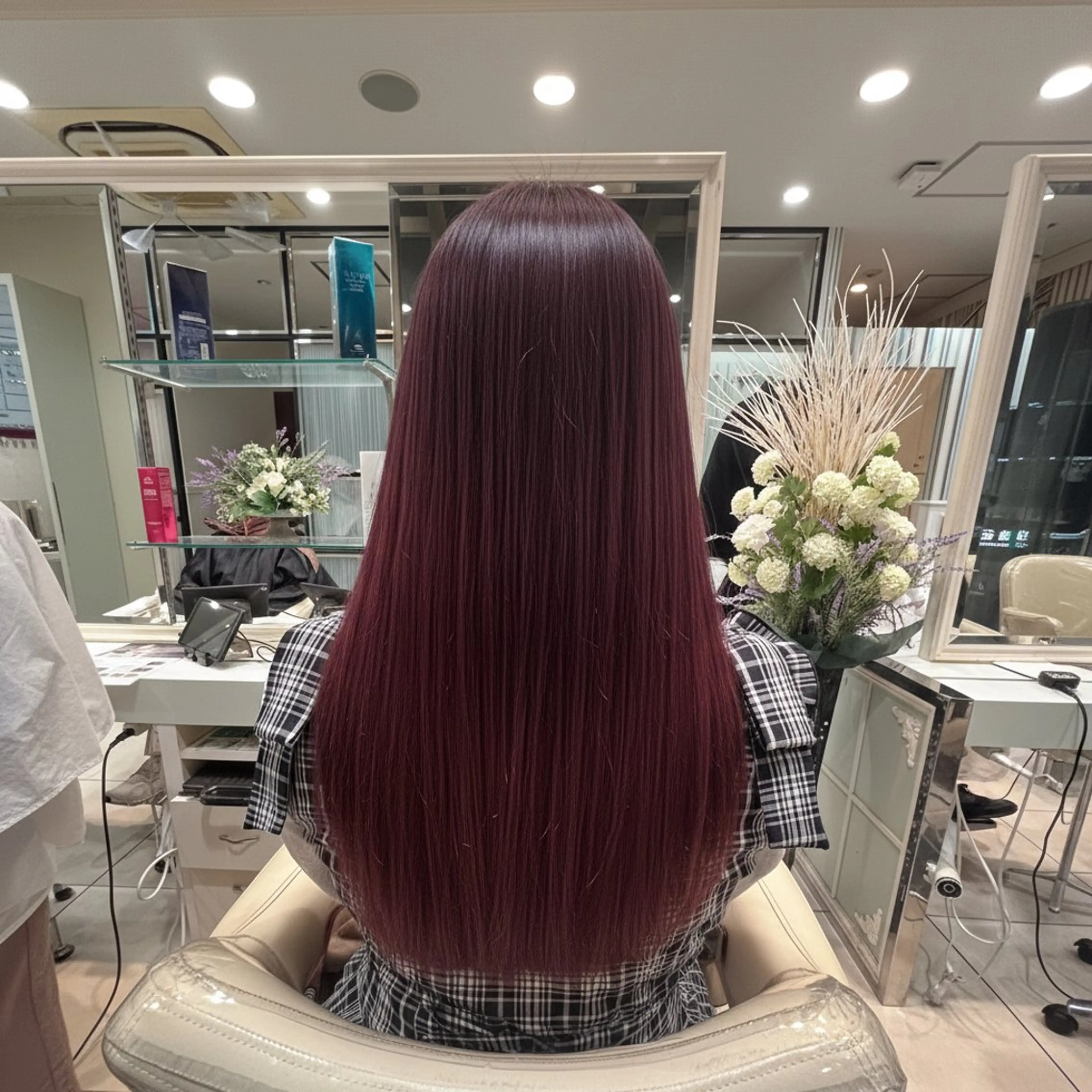 ロング カラー ブリーチ 髪質改善 縮毛矯正 🌙 ゆきのヘアスタイル