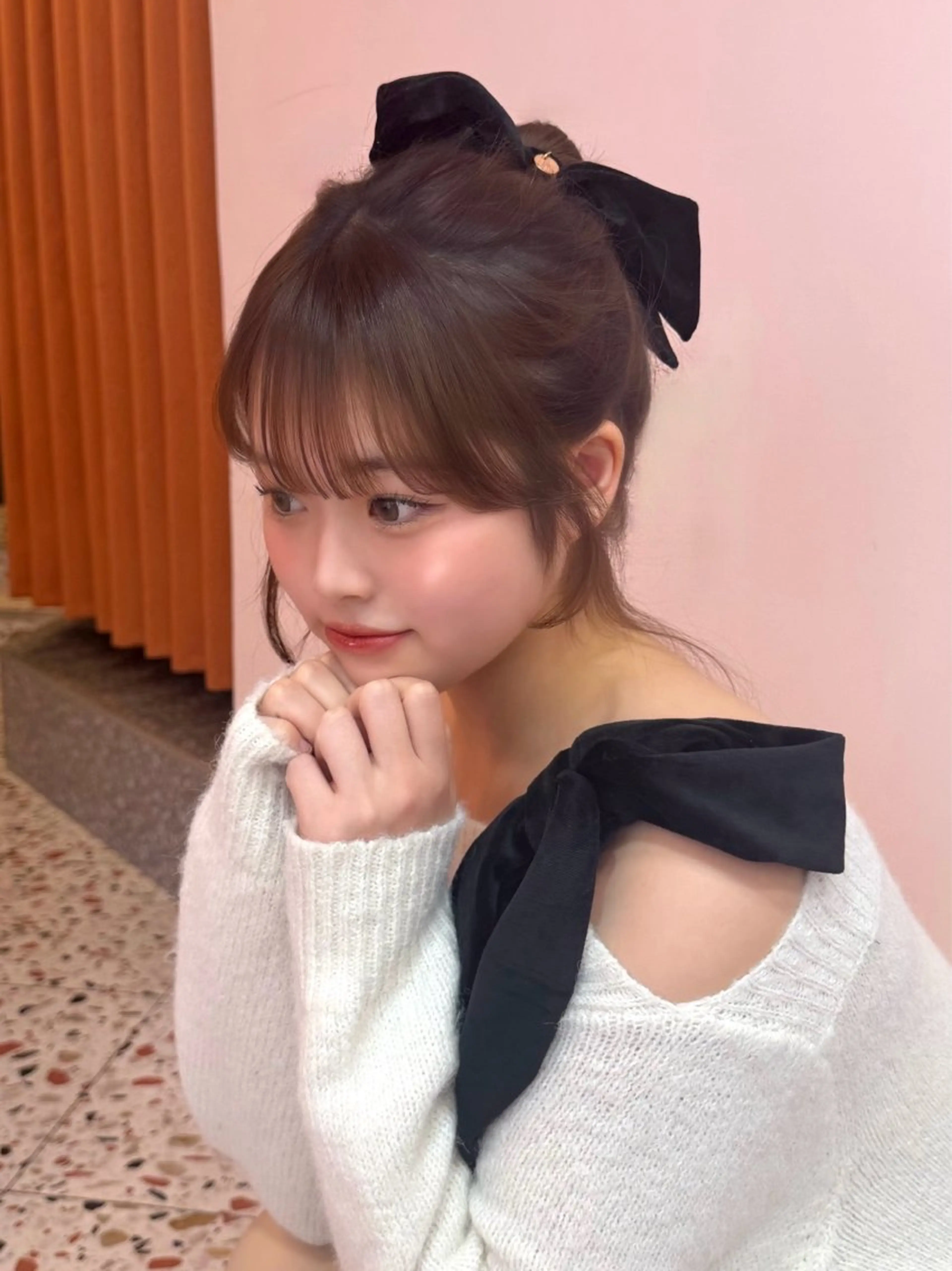 セミロング カラー ベージュカラー ブリーチ ブラウンカラー チョコレートブラウン 透明感カラー カット 渋谷/韓国ヘア/ 顔まわり♡Ayakaのヘアスタイル