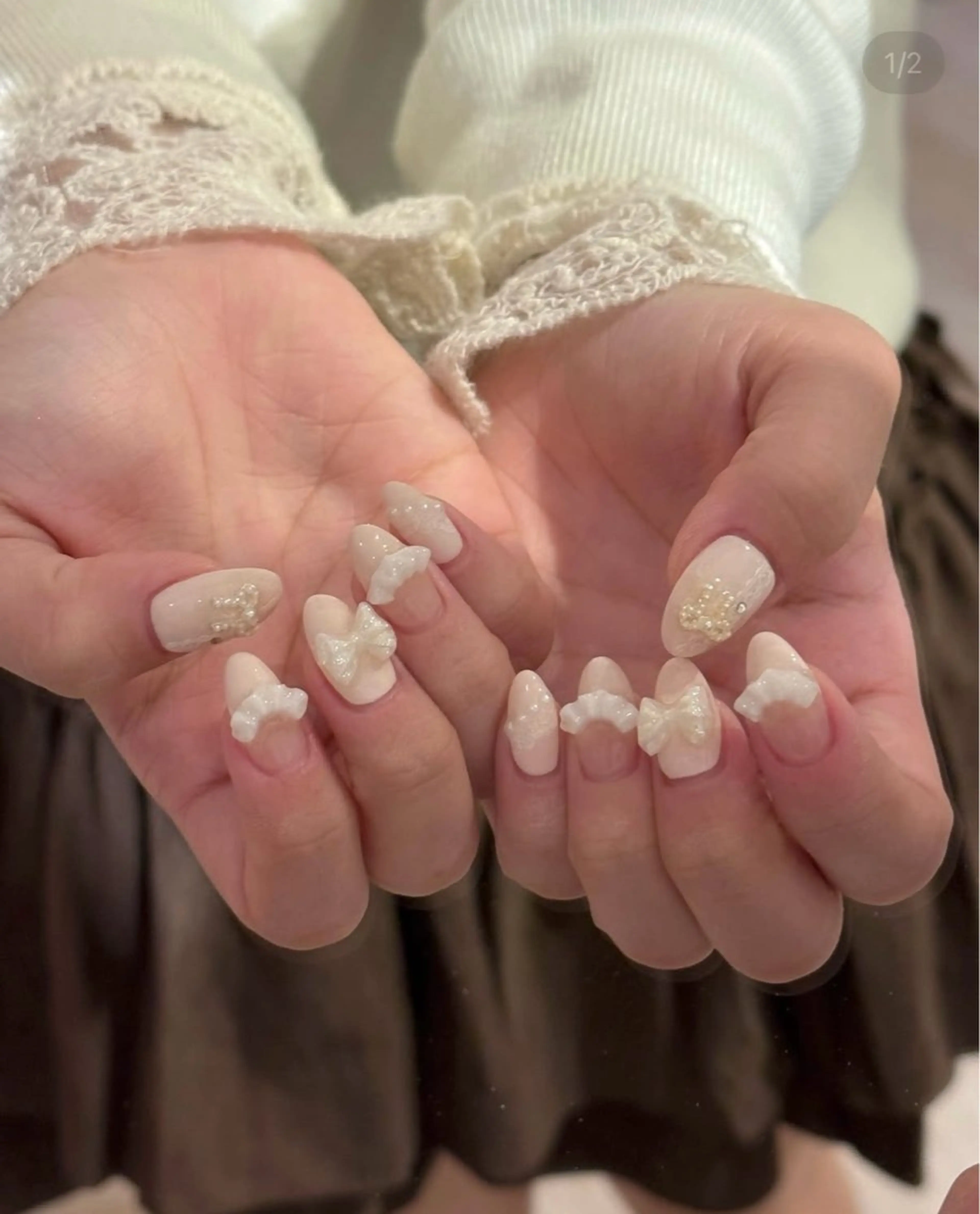 ネイル 韓国ネイル ニュアンスネイル シンプルネイル ワンホンネイル Nihonthy Nail 新宿のネイルデザイン