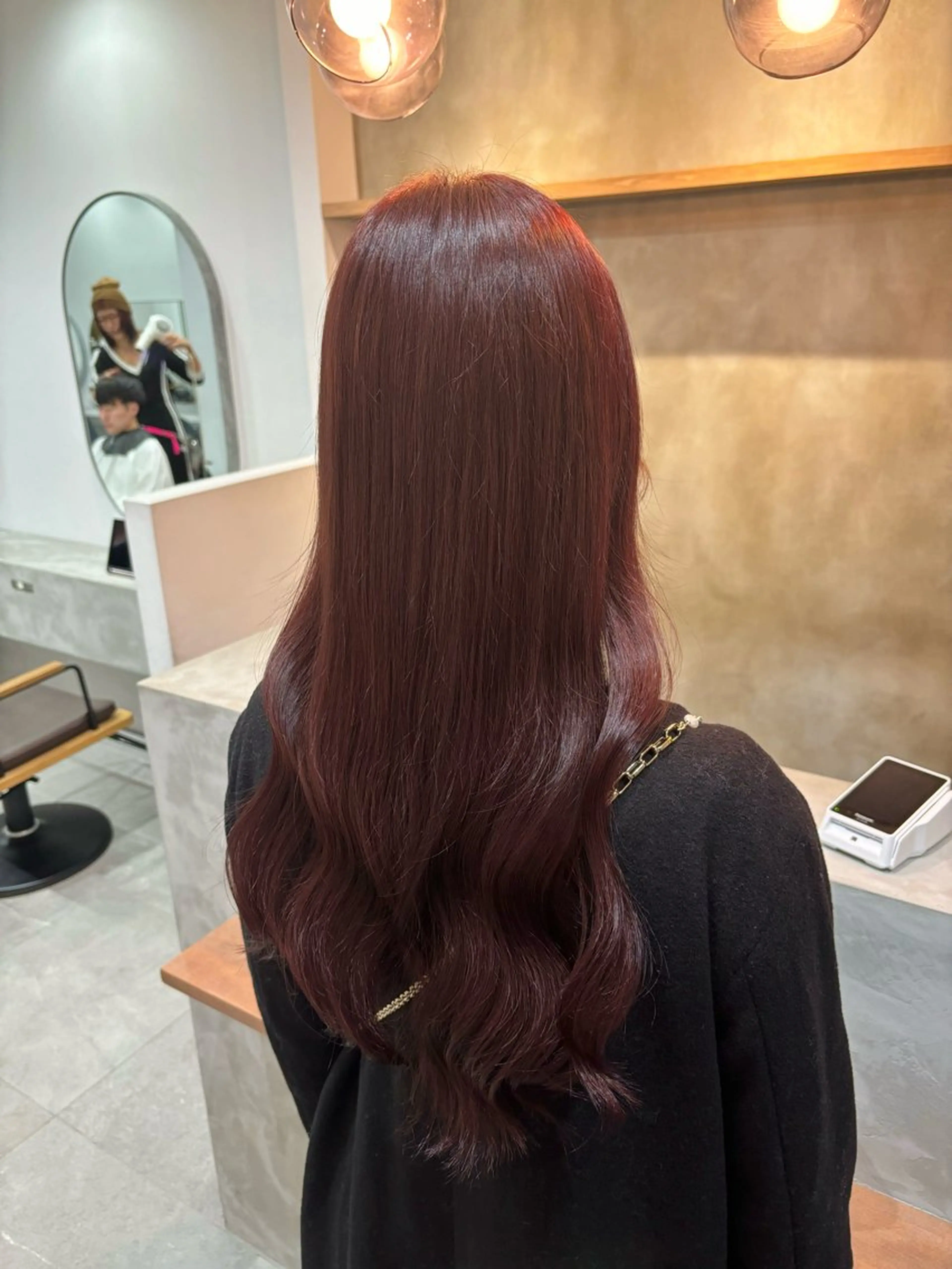 ロング パープルカラー カット ヘアカラー トリートメント little 小濱彰太のヘアスタイル
