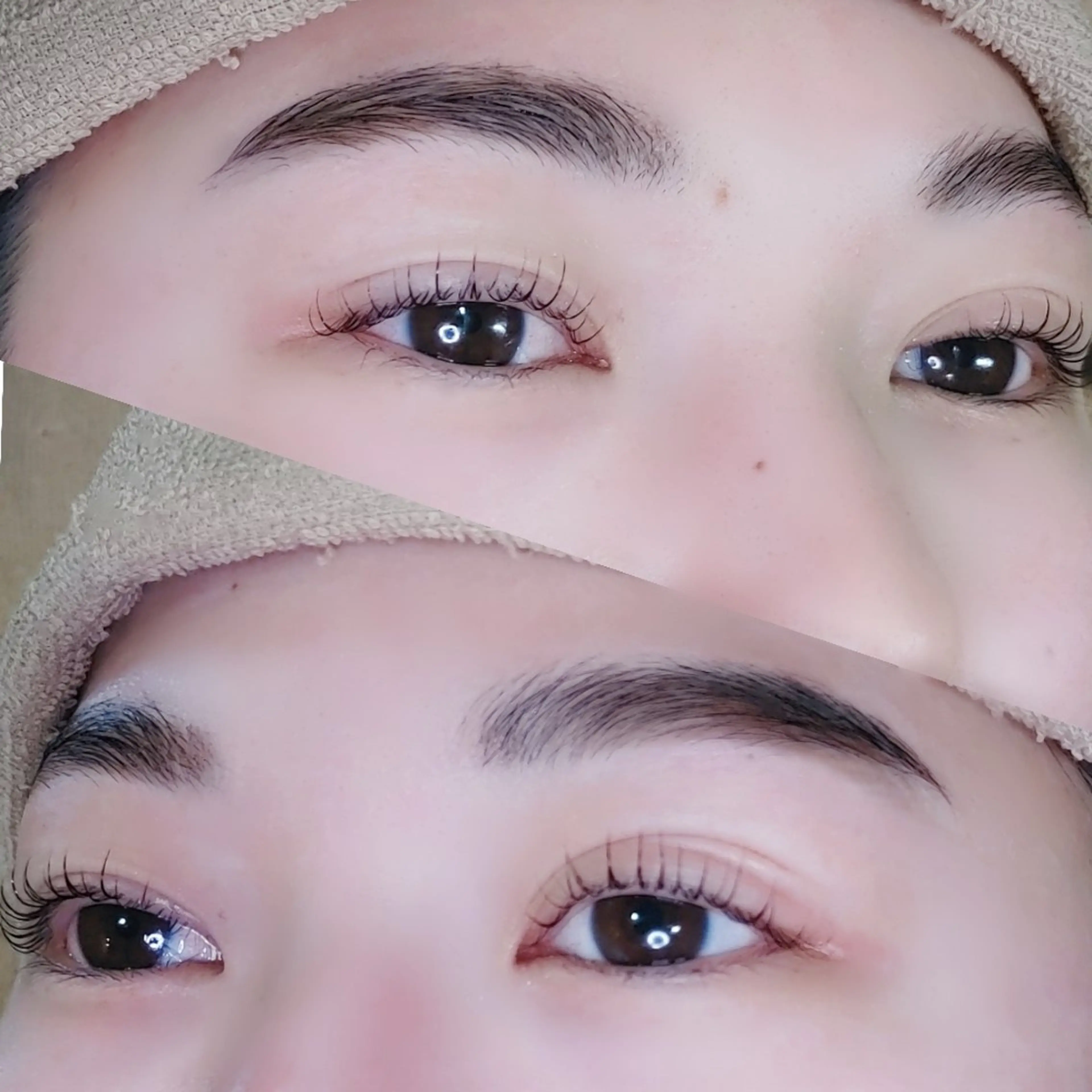 ナチュラルまつげパーマ+眉毛スタイリングの写真