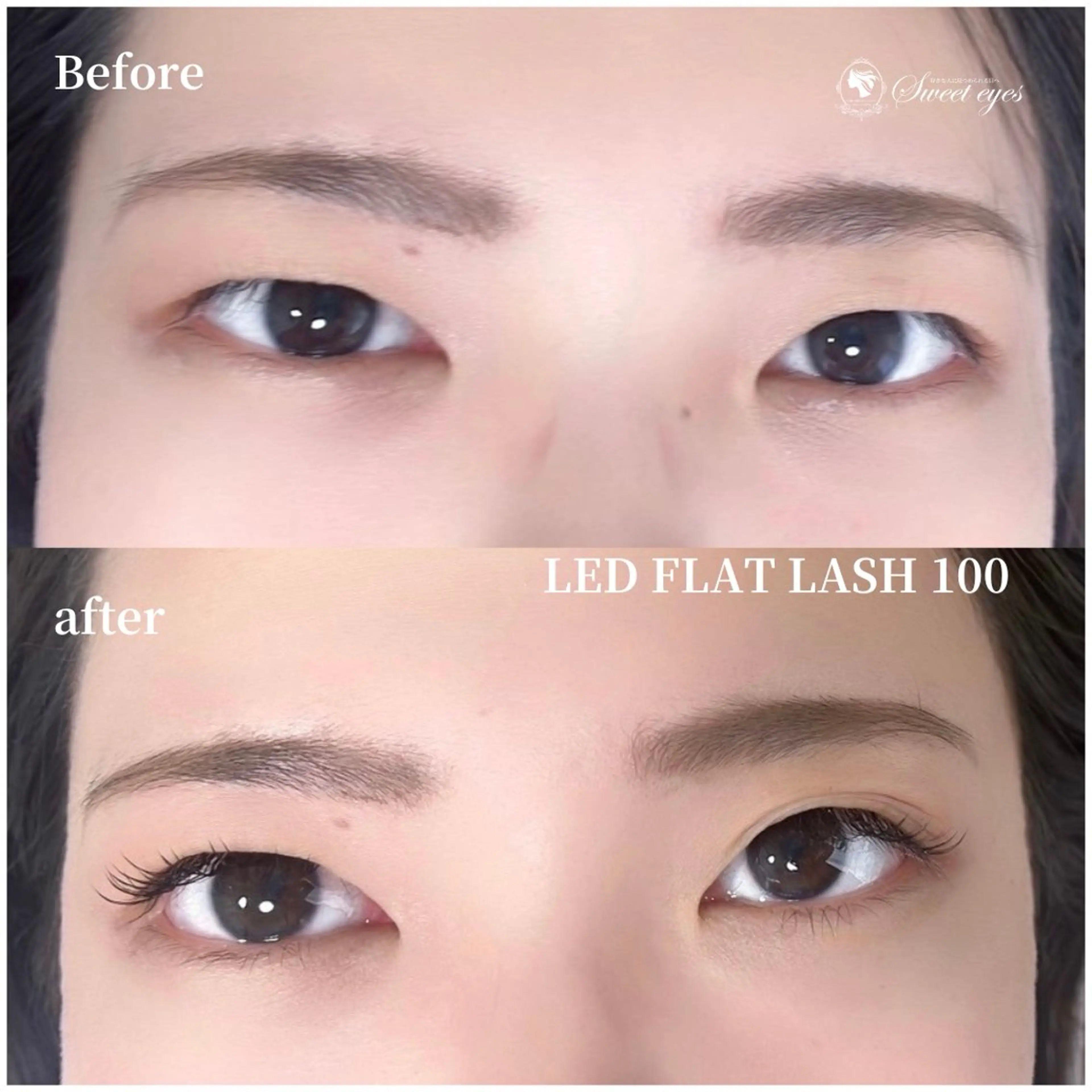 マツエク・マツパ フラットラッシュ ナチュラル マツエク Sweeteyes 金山店のマツエク・マツパデザイン