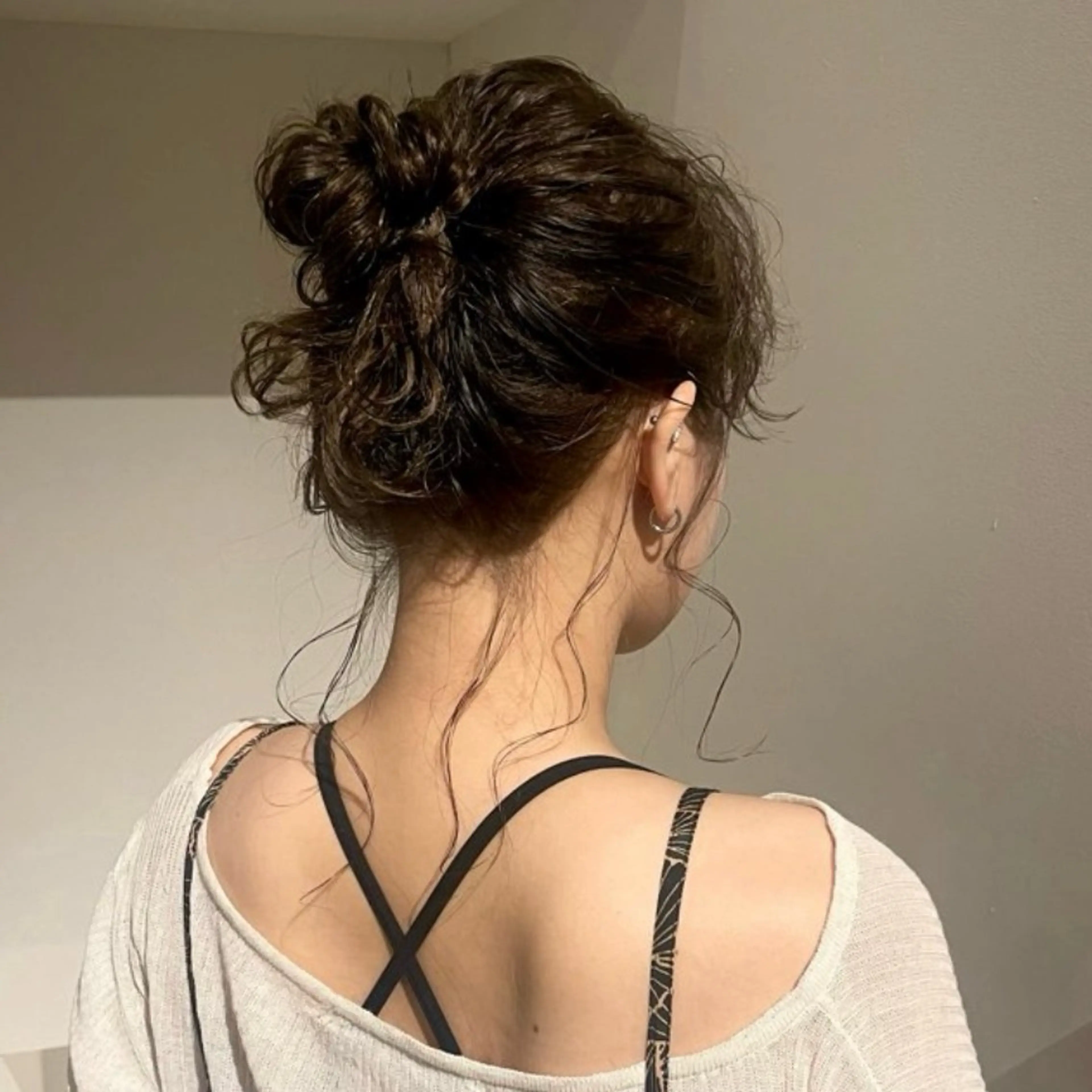 カラー ヘアアレンジ オリーブカラー 岩橋 生和のヘアスタイル