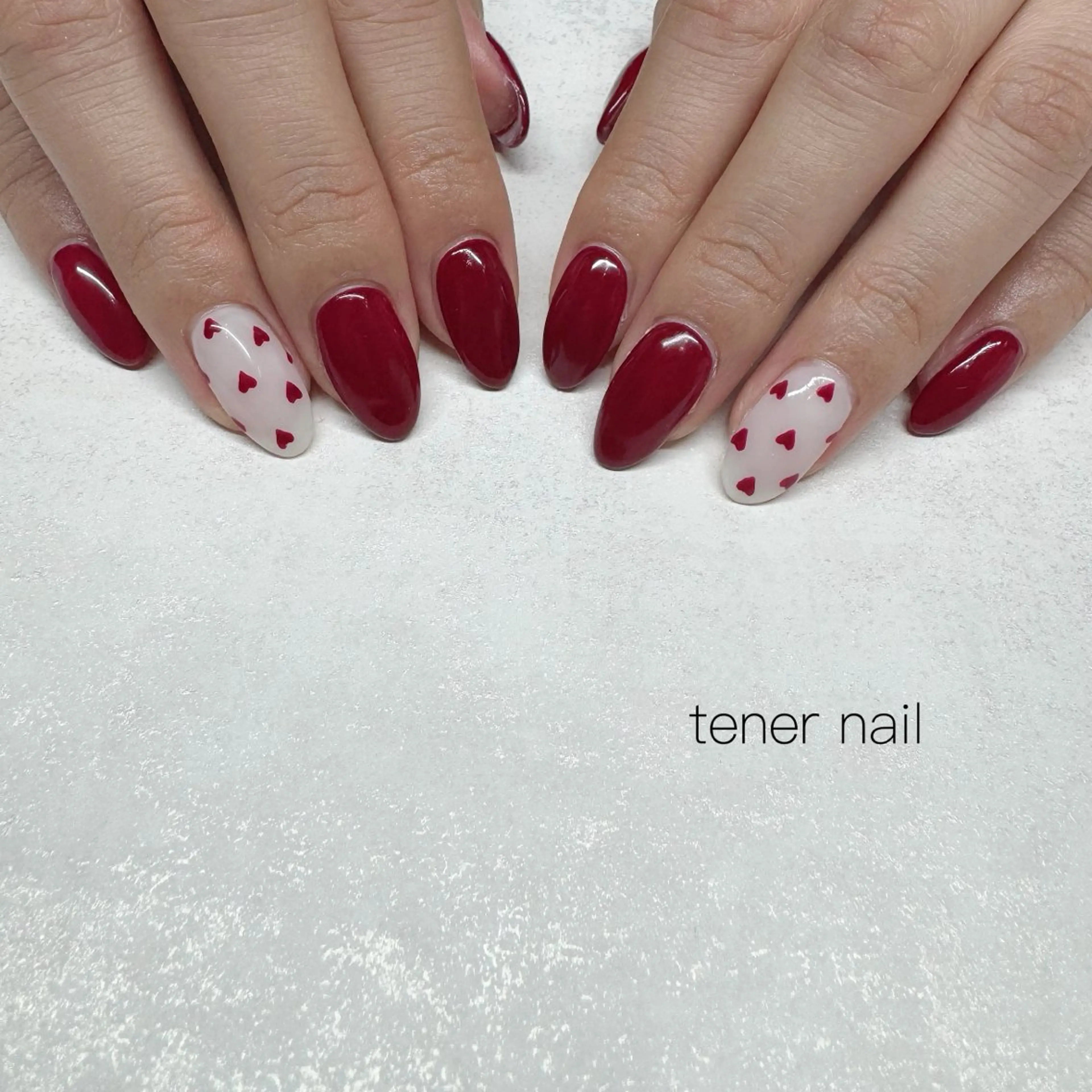 ネイル ハート ハンドネイル テネルネイル tener nailのネイルデザイン