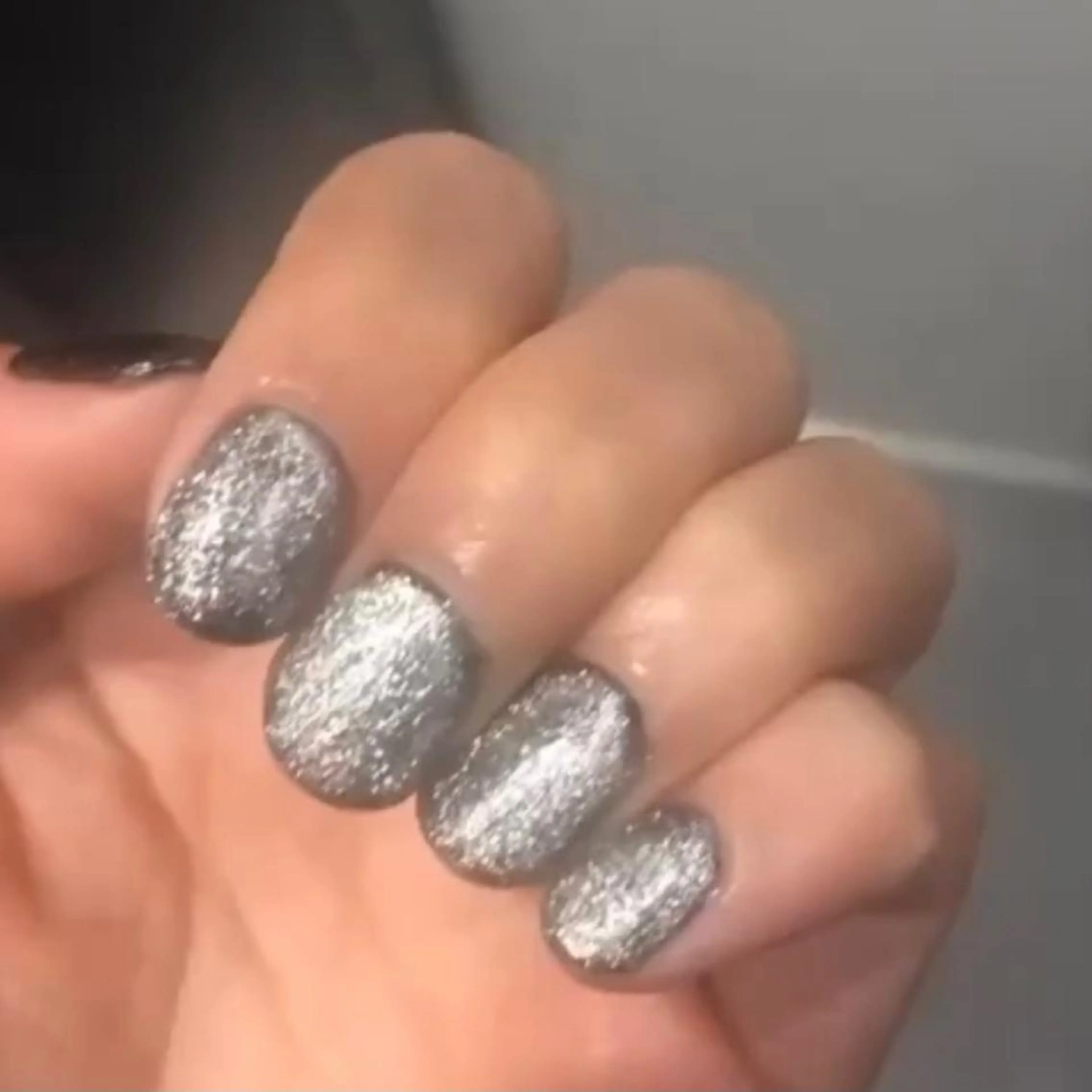 ネイル ジェルネイル マグネットネイル シルバー nail salon Bayのネイルデザイン