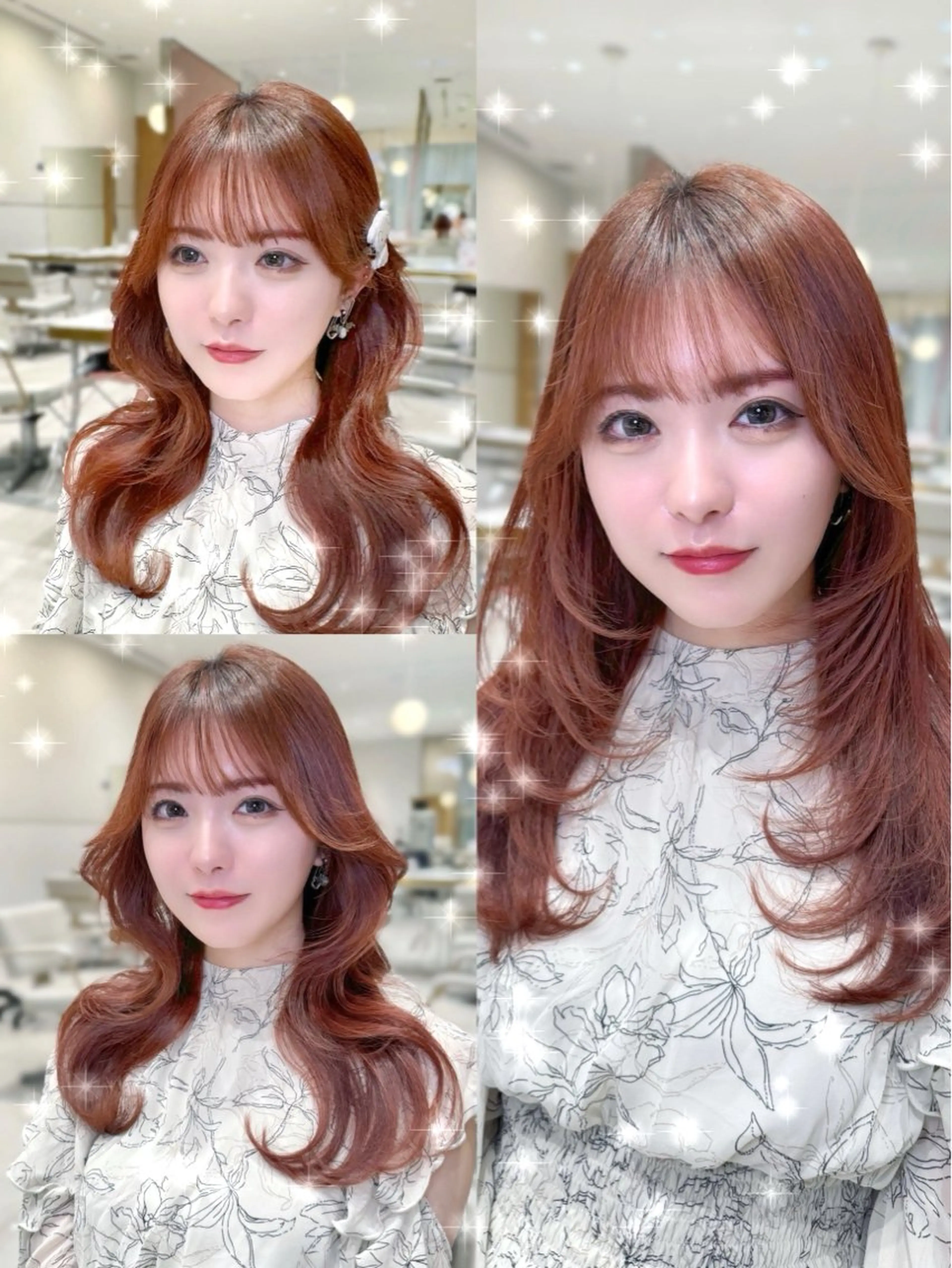 ロング カラー カット ヘアカラー トリートメント ヘッドスパ ヘアセット 韓国ヘア/レイヤー/ 顔まわり/りょーとのヘアスタイル